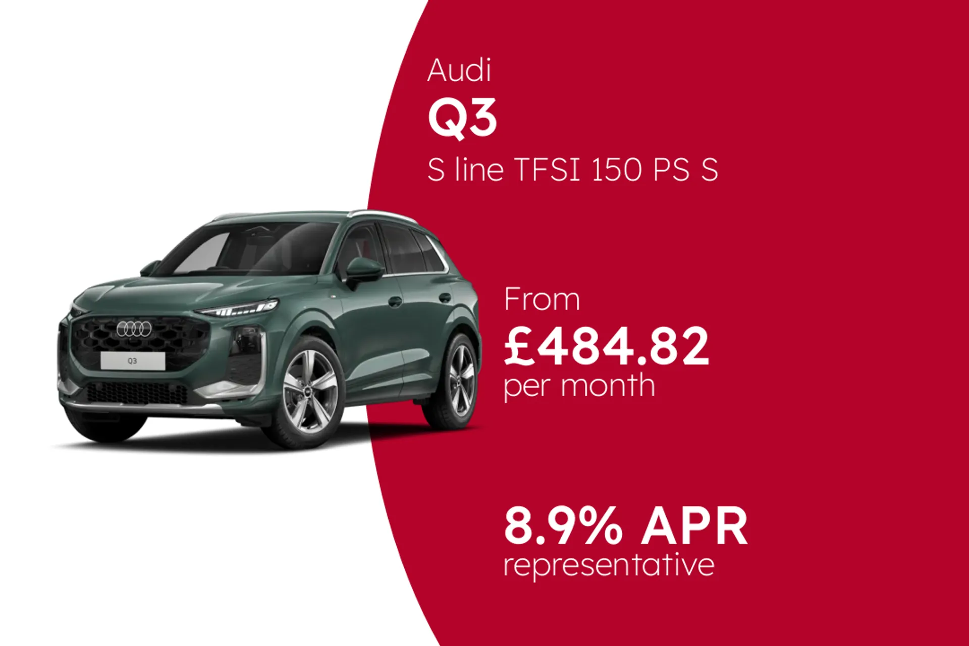 Audi S line TFSI 150 PS S tronic PCP Finance Offer From £484.82 Per Month  