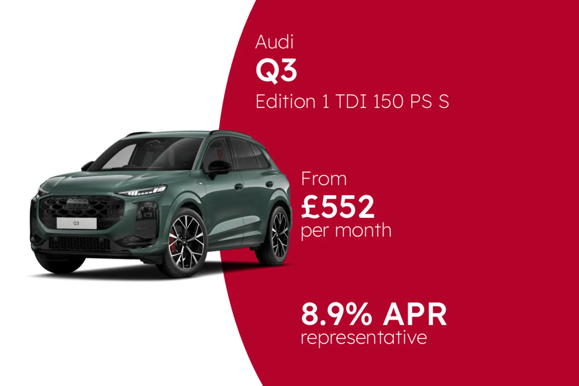 Audi Edition 1 TDI 150 PS S Tronic PCP Finance Offer From £552.00 Per Month  