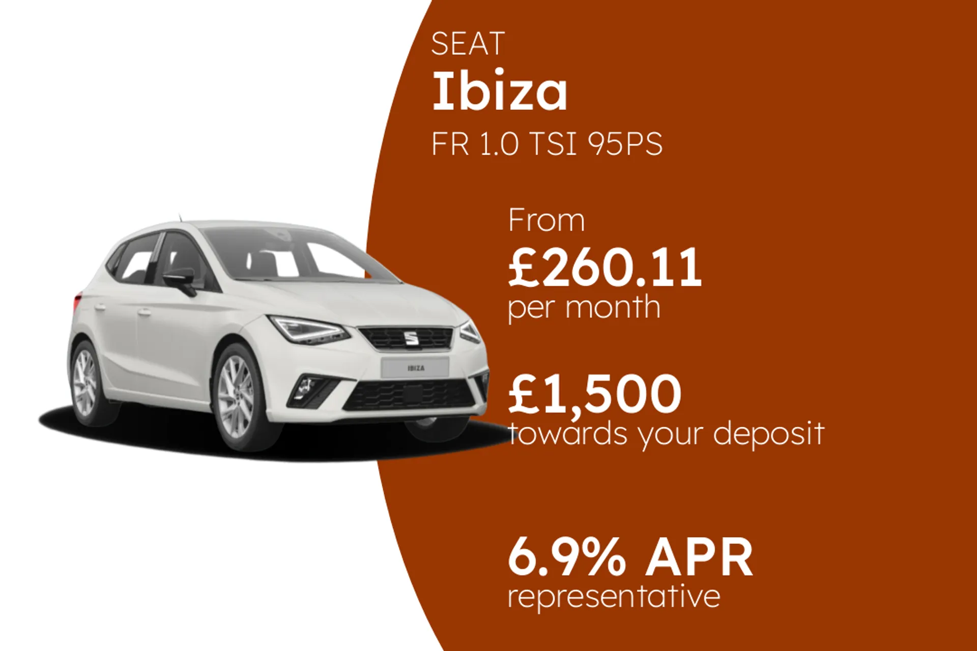 SEAT FR 1.0 TSI 95PS PCP Finance Offer From £260.11 Per Month  