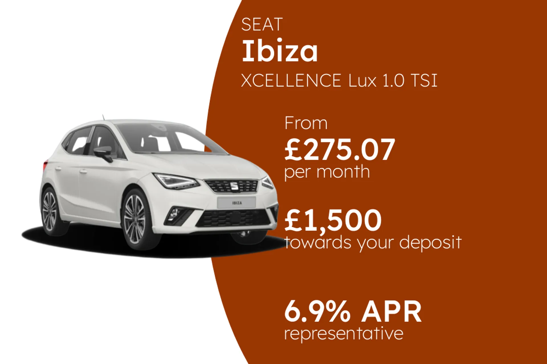 SEAT XCELLENCE Lux 1.0 TSI 95PS PCP Finance Offer From £275.07 Per Month