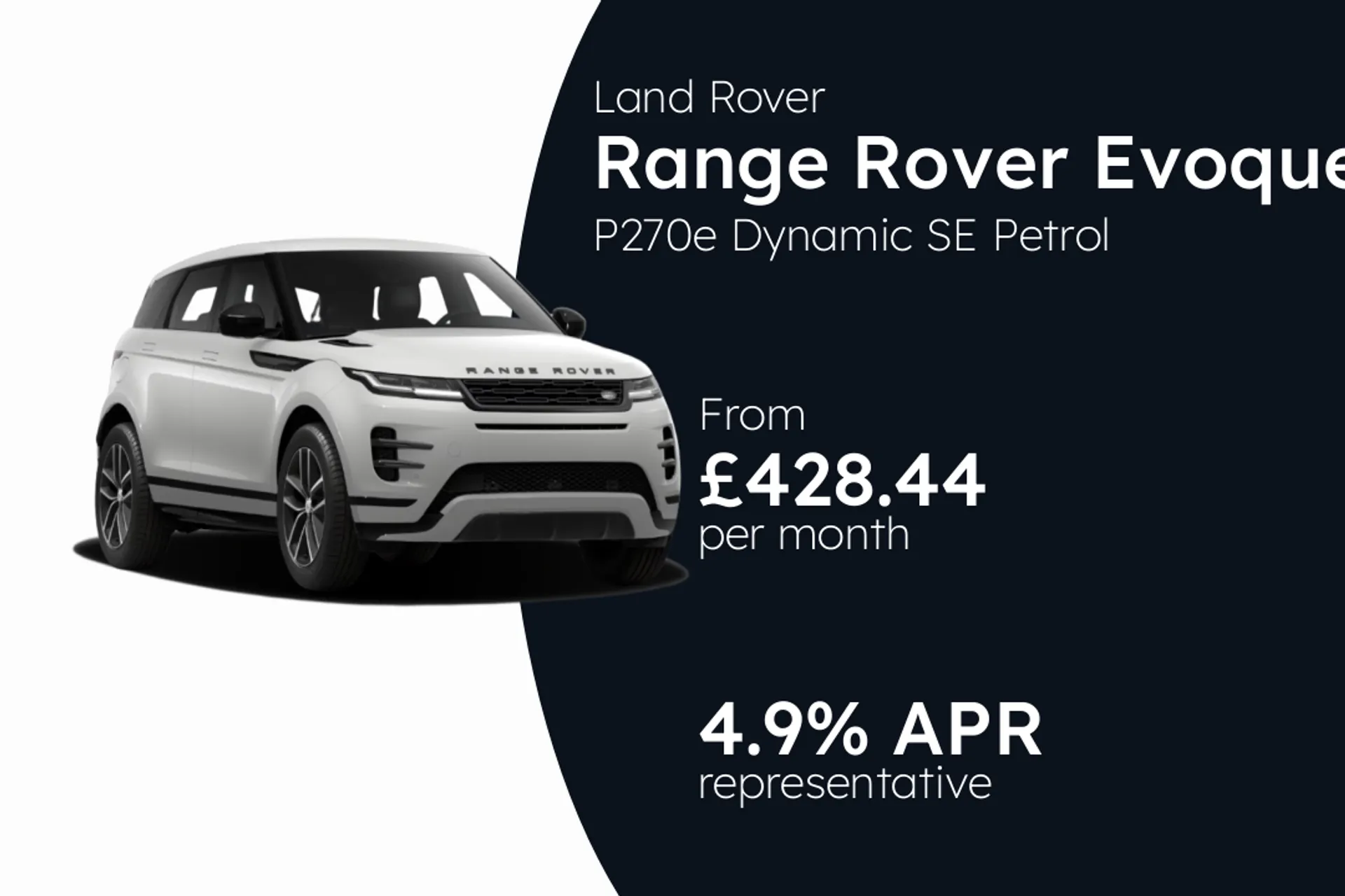 Land Rover P270e Dynamic SE Petrol plug-in Hybrid PCP Finance Offer From £428.44 Per Month  