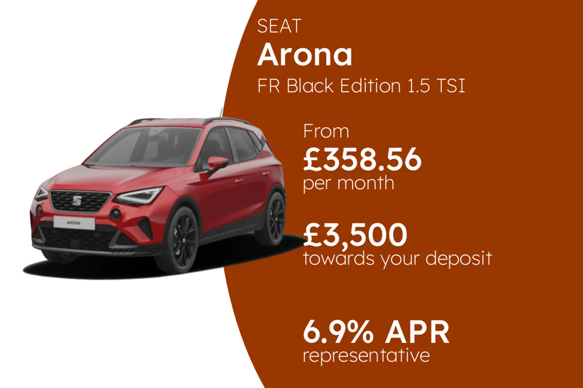 SEAT FR Black Edition 1.5 TSI DSG-auto 150PS PCP Finance Offer From £358.56 Per Month