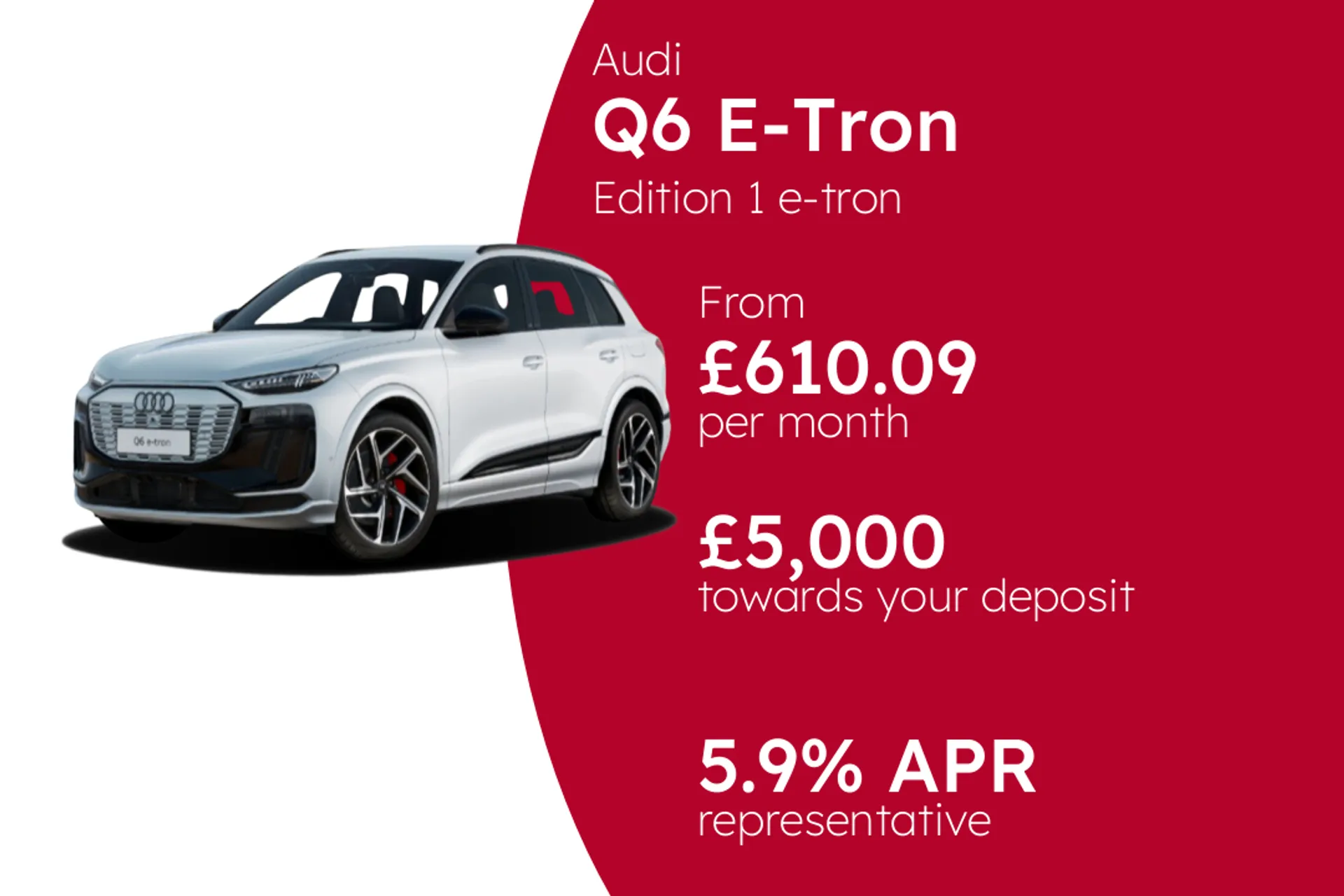 Audi Edition 1 e-tron  PCP Finance Offer From £610.09 Per Month  
