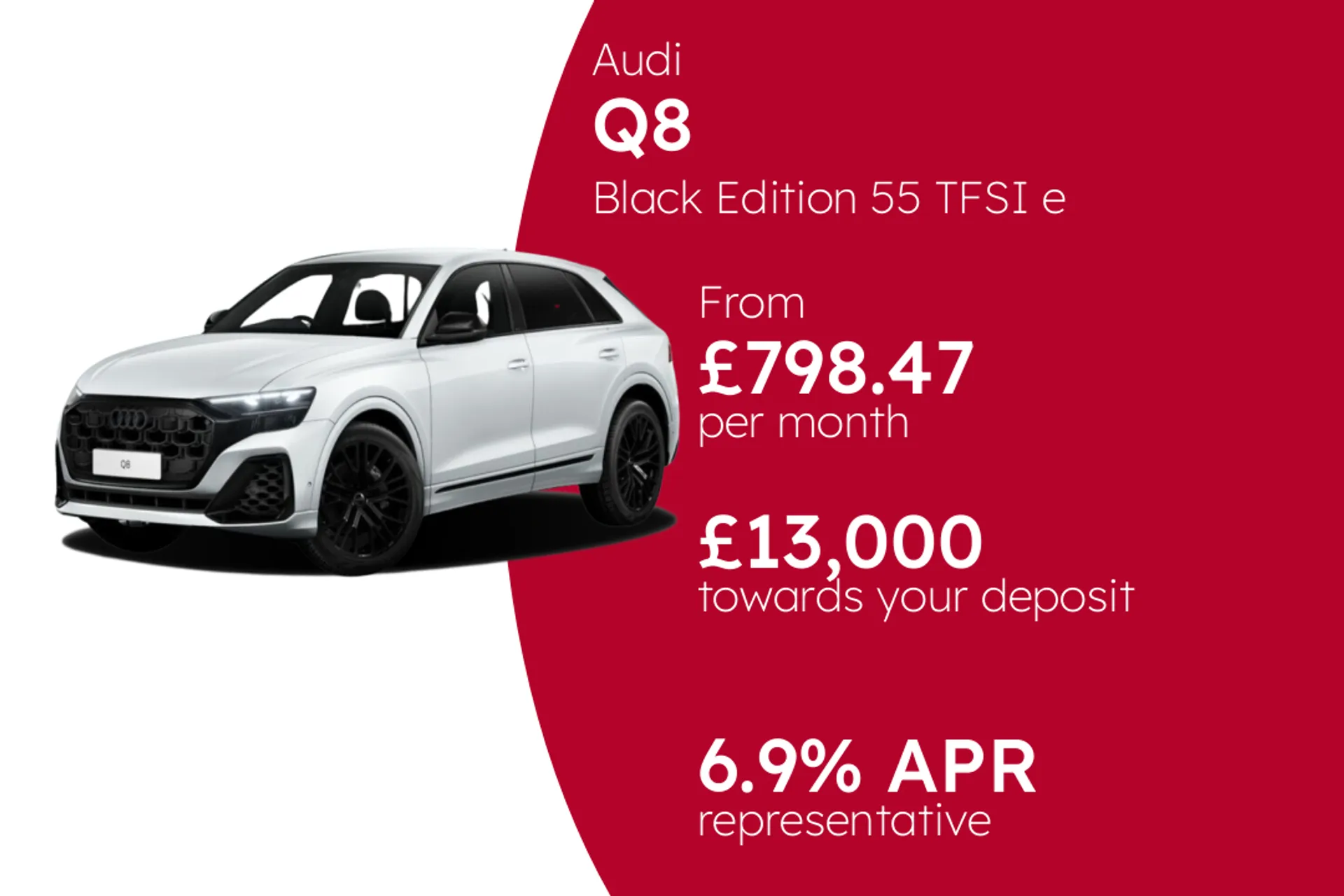 Audi Black Edition 55 TFSI e quattro - tiptronic PCP Finance Offer From £798.47 Per Month