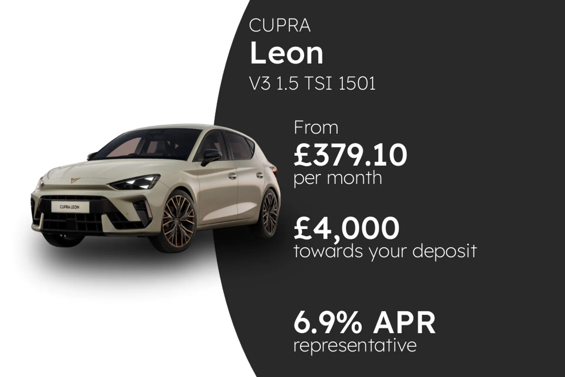 CUPRA V3 1.5 TSI 1501 PCP Finance Offer From £379.10 Per Month  