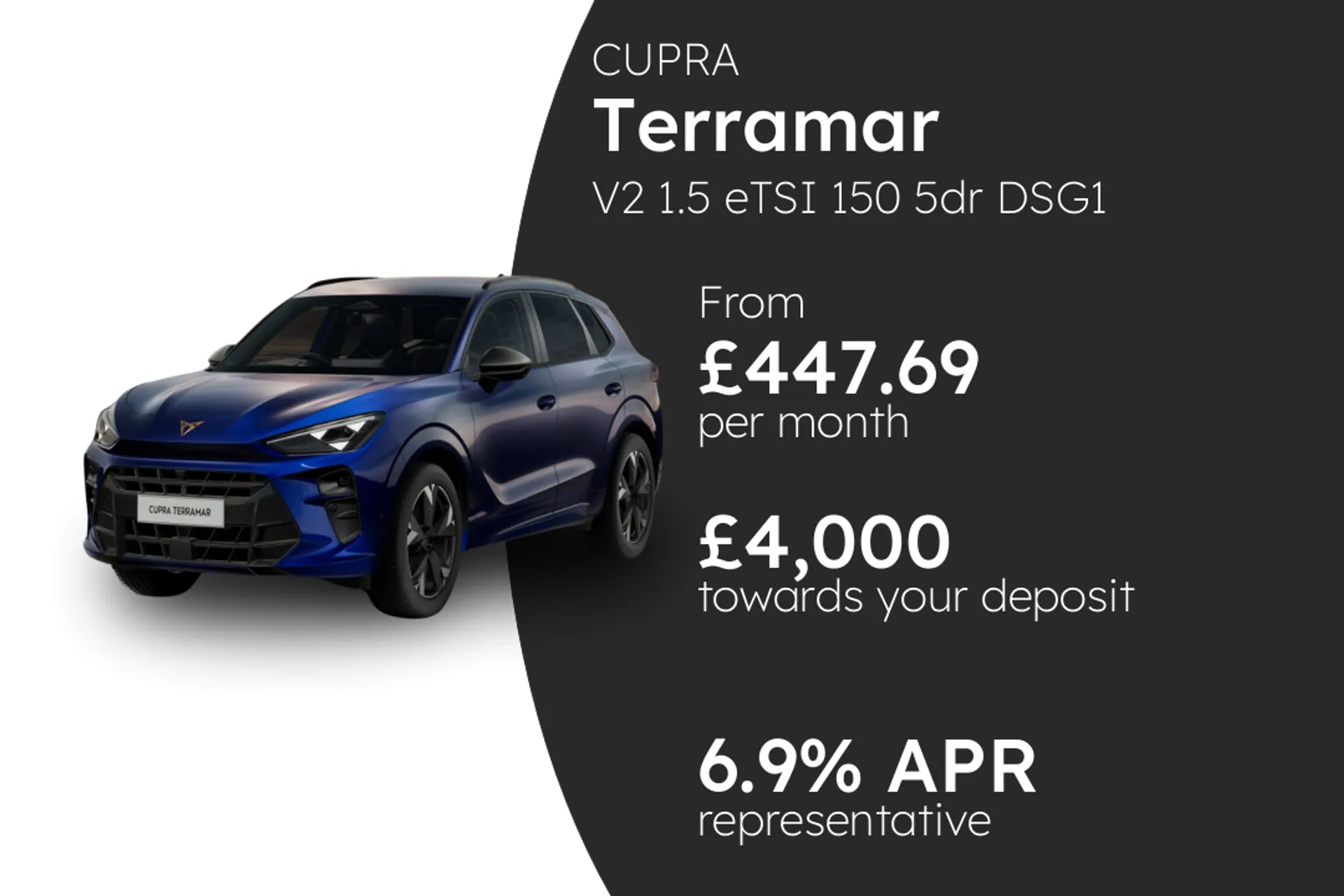 CUPRA V2 1.5 eTSI 150 5dr DSG1 PCP Finance Offer From £447.69 Per Month