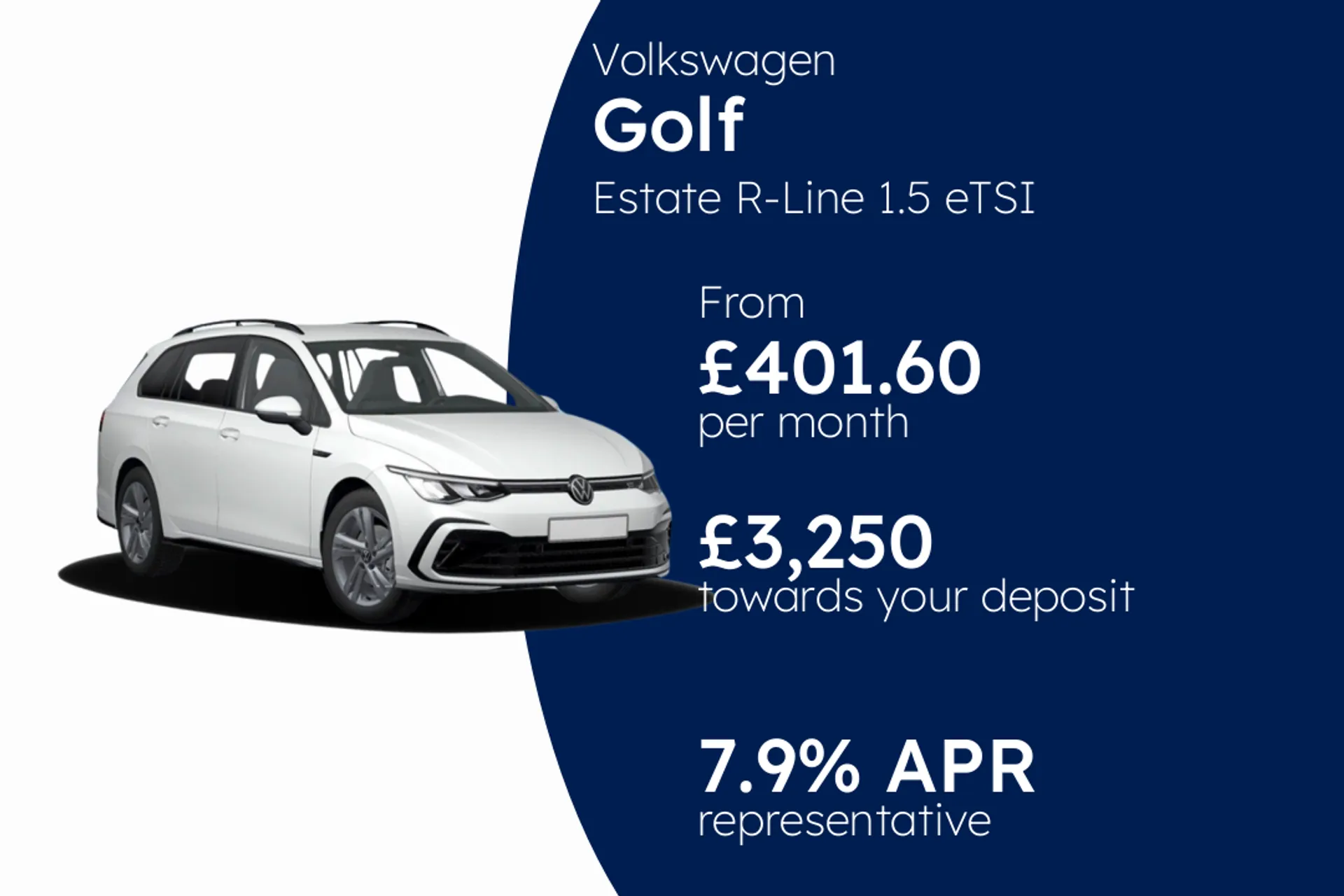 Volkswagen Estate R-Line 1.5 eTSI 150PS 7-speed DSG 5 Door PCP Finance Offer From £401.60 Per Month  