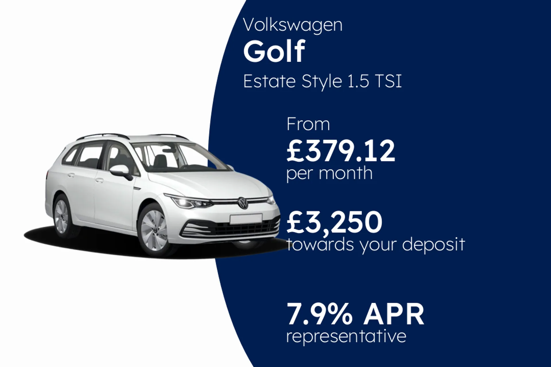 Volkswagen Estate Style 1.5 TSI 150PS 6-speed Manual 5 door PCP Finance Offer From £379.12 Per Month  