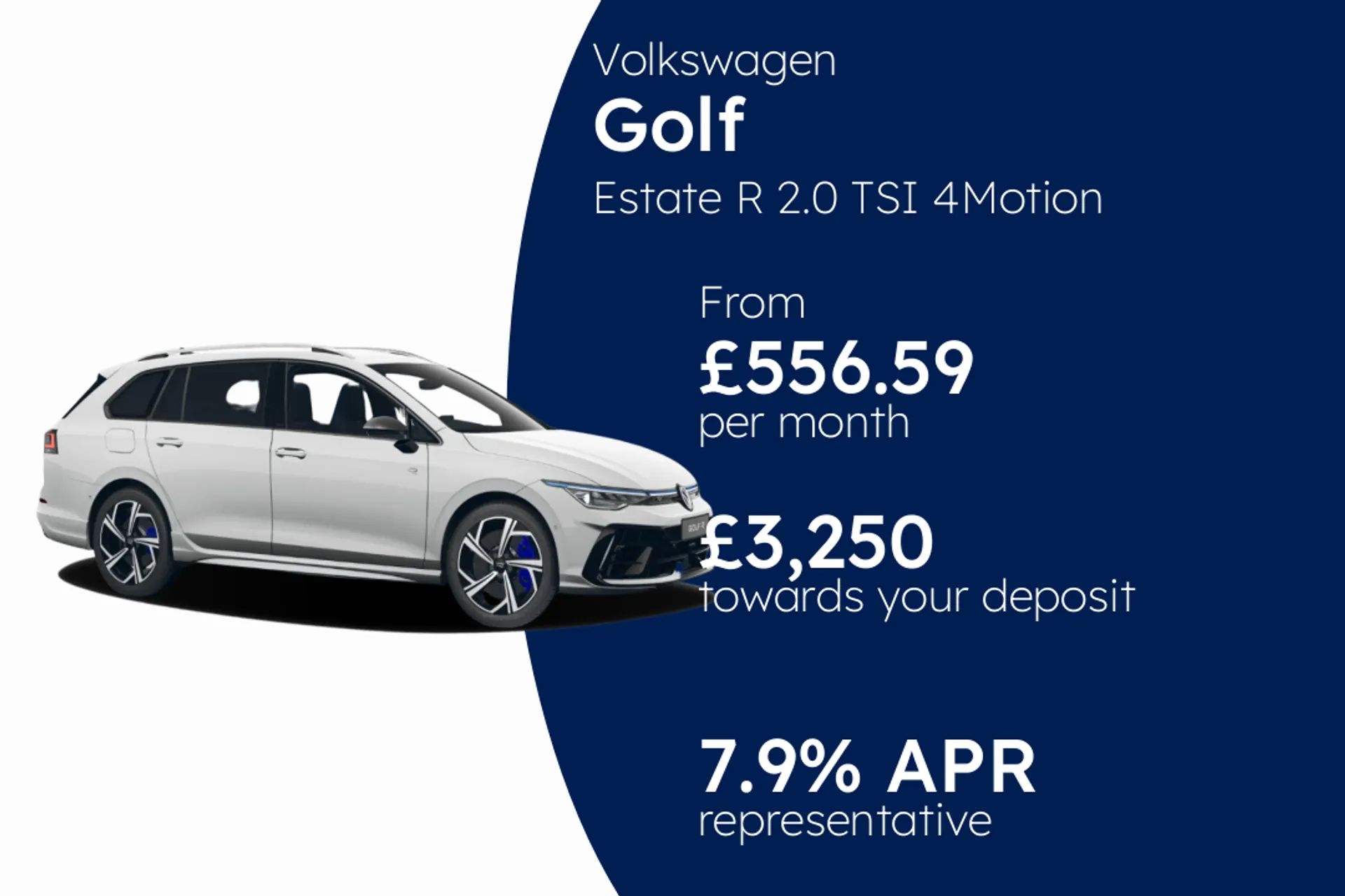 Volkswagen Estate R 2.0 TSI 4Motion 333ps 7-Speed DSG 5 Door PCP Finance Offer From £556.59 Per Month  