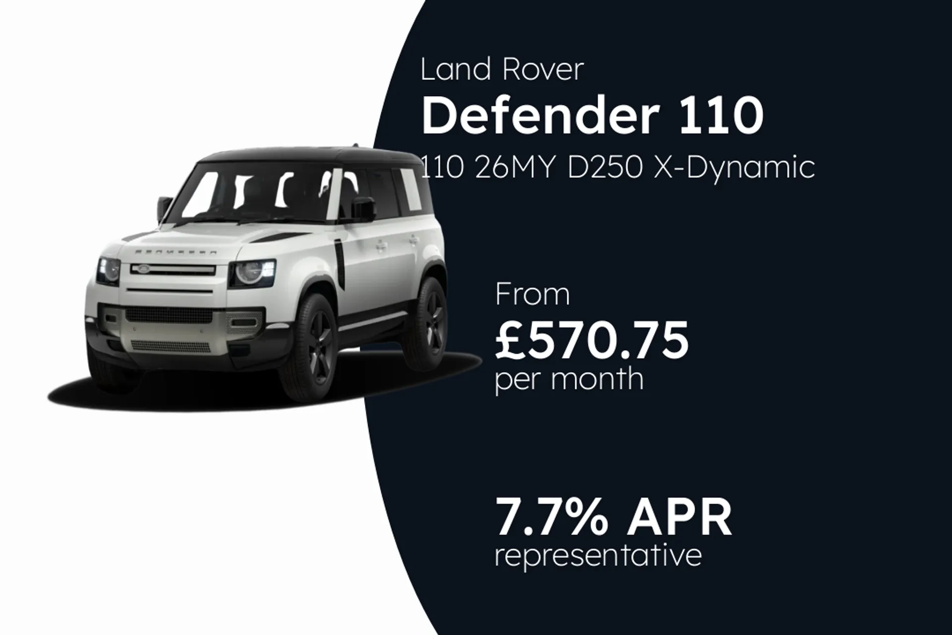 Land Rover 110 26MY D250 X-Dynamic SE PCP Finance Offer From £570.75 Per Month