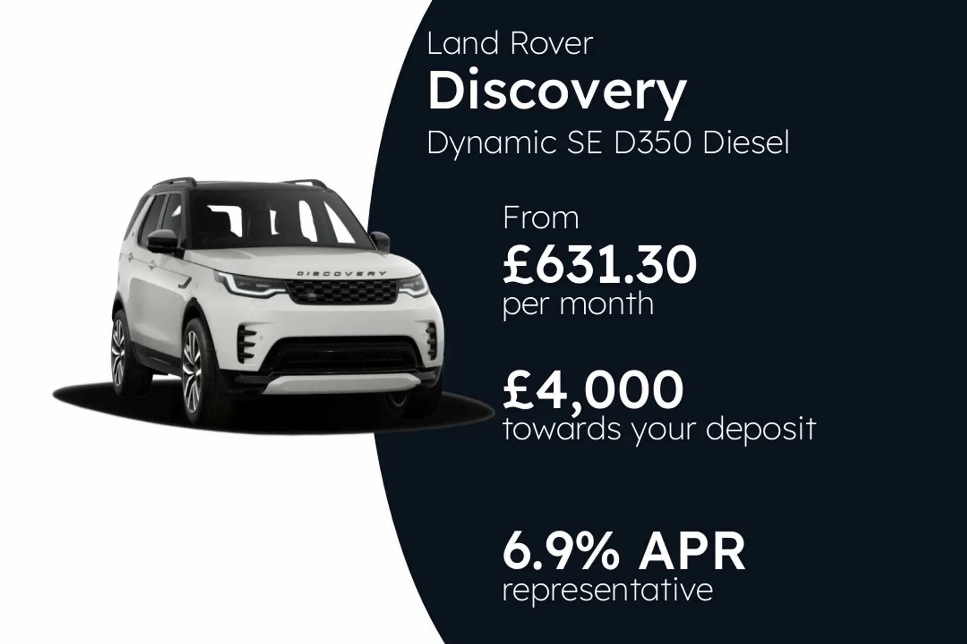 Land Rover Dynamic SE D350 Diesel Mild Hybrid PCP Finance Offer From £631.30 Per Month  