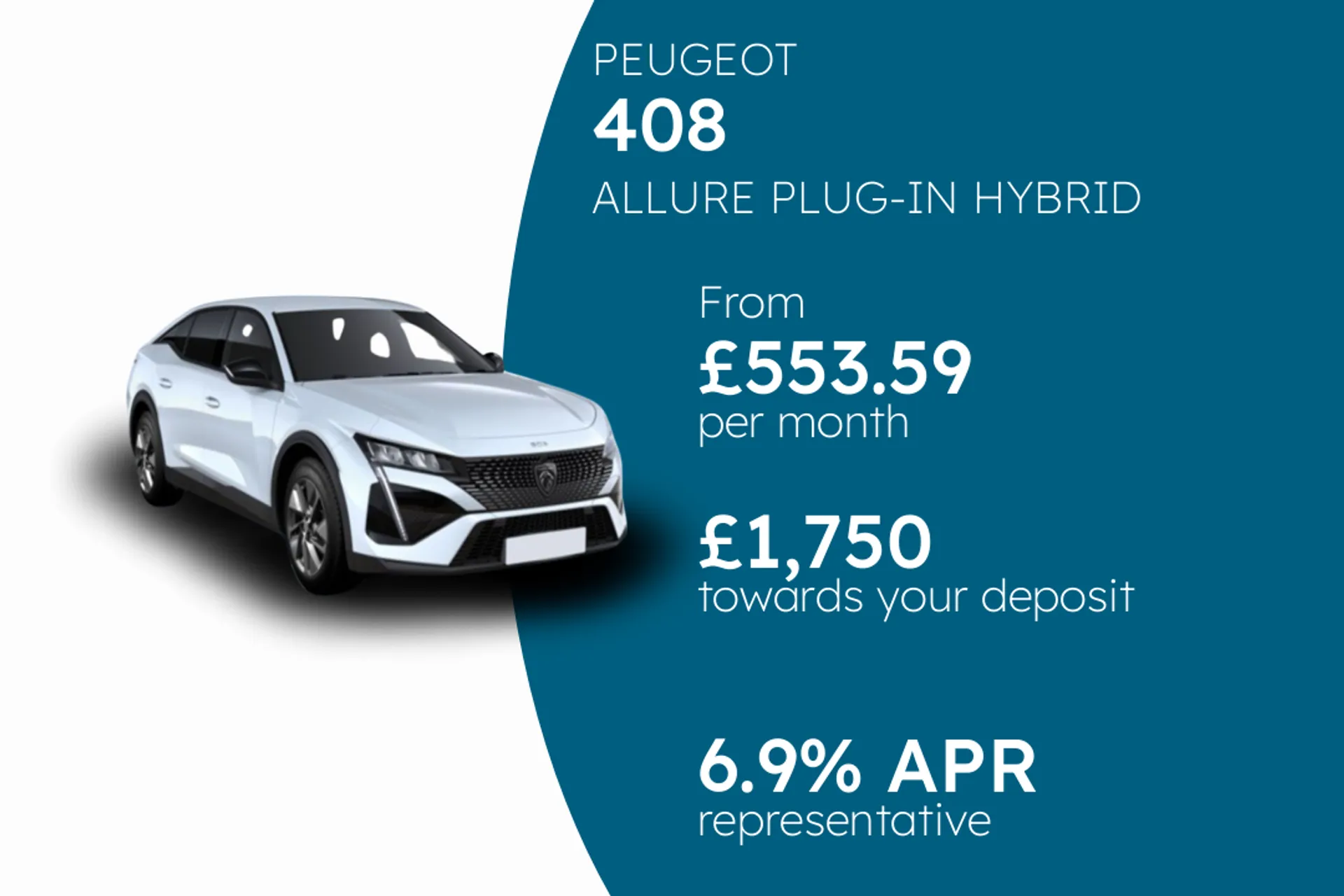 PEUGEOT ALLURE PLUG-IN HYBRID 225 E-DSC7 PCP Finance Offer From £553.59 Per Month  