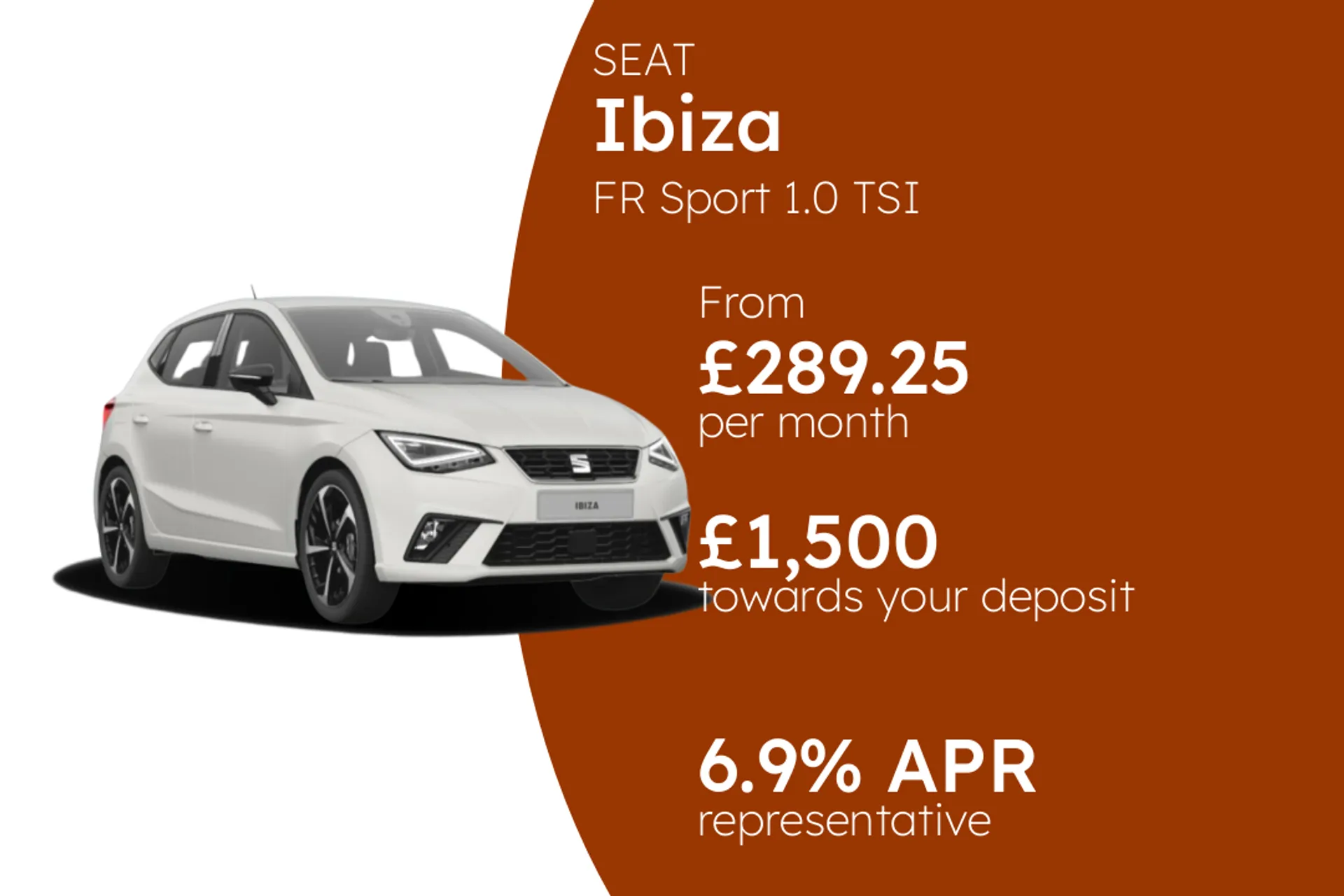 SEAT FR Sport 1.0 TSI DSG-auto 115PS  PCP Finance Offer From £289.25 Per Month  