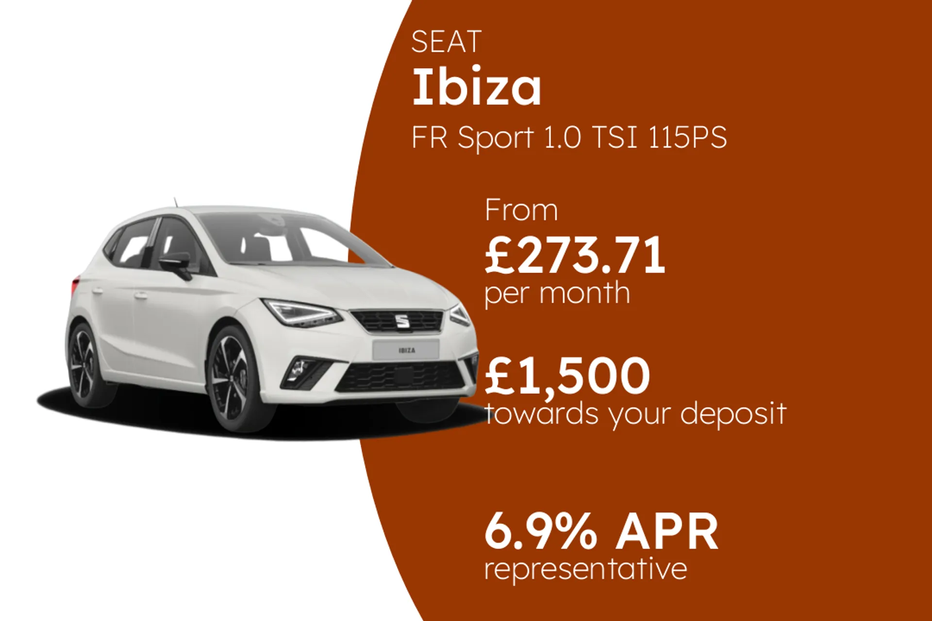 SEAT FR Sport 1.0 TSI 115PS  PCP Finance Offer From £273.71 Per Month  