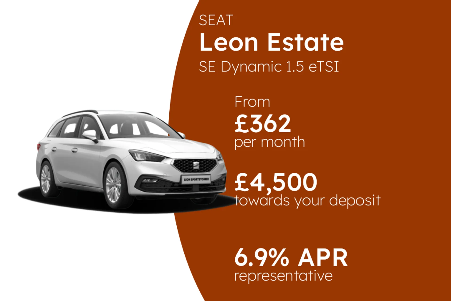 SEAT SE Dynamic 1.5 eTSI DSG-auto 115PS SS PCP Finance Offer From £362.00 Per Month  