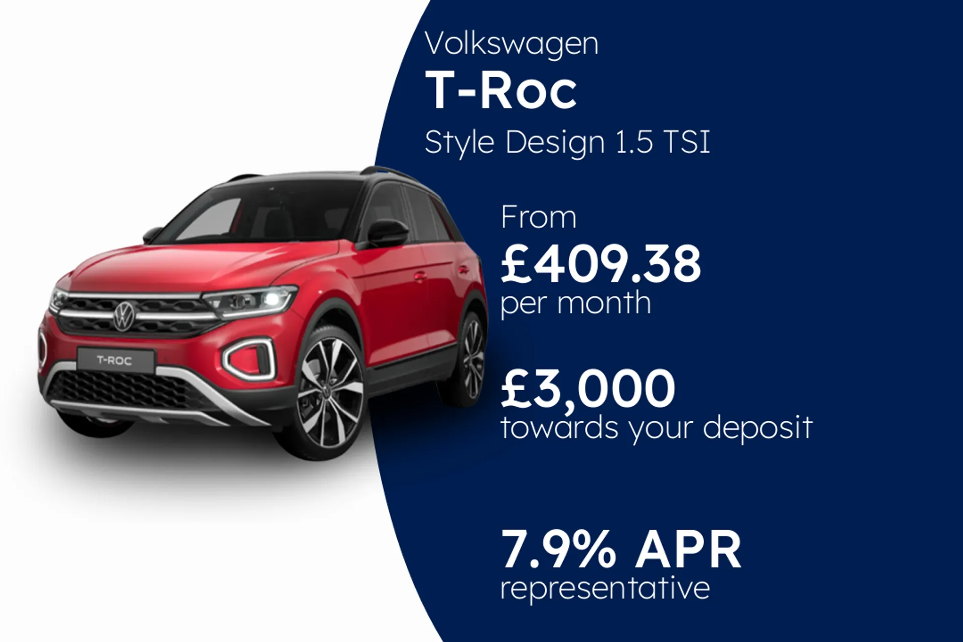 Volkswagen Style Design 1.5 TSI 150PS 7-speed DSG 5 Door PCP Finance Offer From £409.38 Per Month  