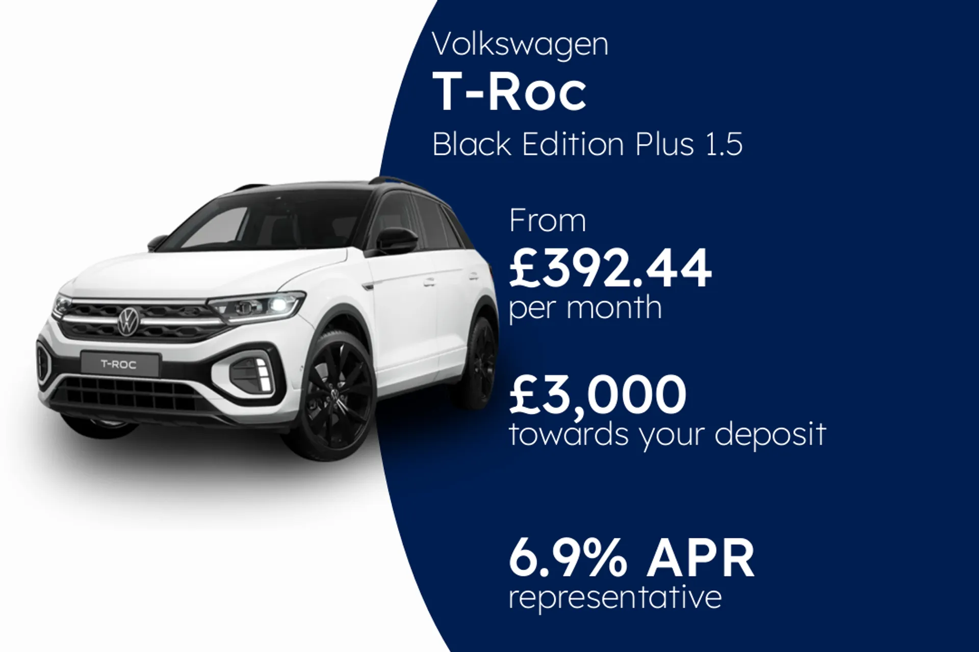 Volkswagen Black Edition Plus 1.5 TSI 150PS 6-speed Manual 5 Door PCP Finance Offer From £392.44 Per Month  