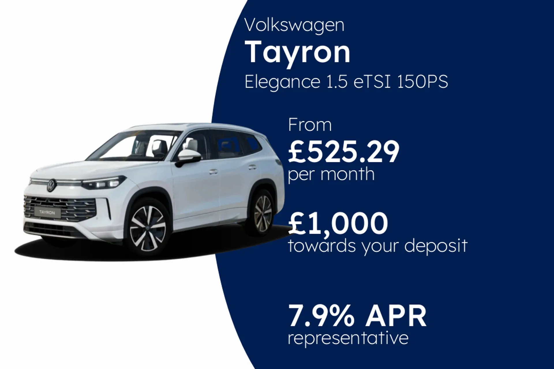 Volkswagen Elegance 1.5 eTSI 150PS 7-Speed DSG 5 Door PCP Finance Offer From £525.29 Per Month