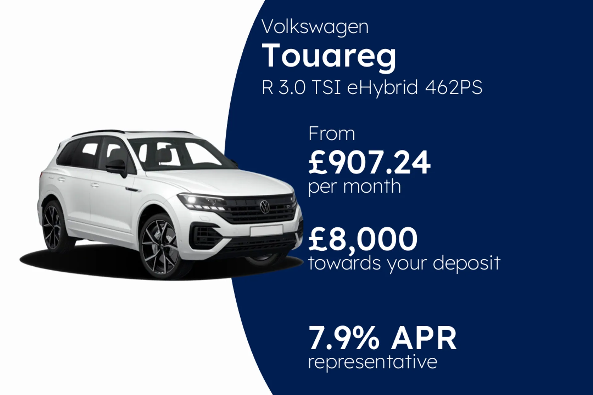 Volkswagen R 3.0 TSI eHybrid 462PS 8-Speed Tiptronic 4Motion 5 Door PCP Finance Offer From £907.24 Per Month  