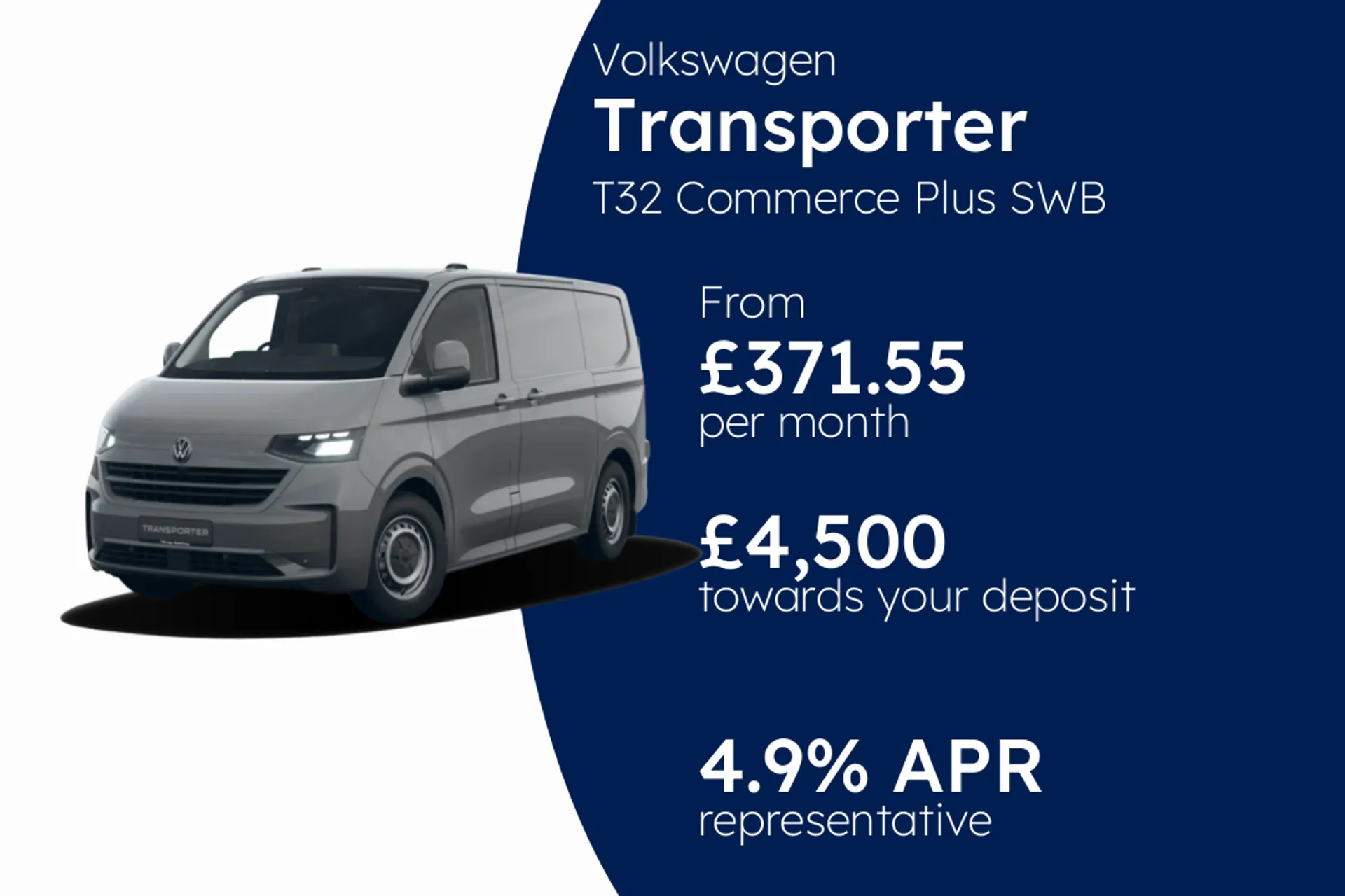 Volkswagen T32 Commerce Plus SWB 150 PS 2.0 TDI 8sp Automatic 4MOTION PCP Finance Offer From £371.55 Per Month  