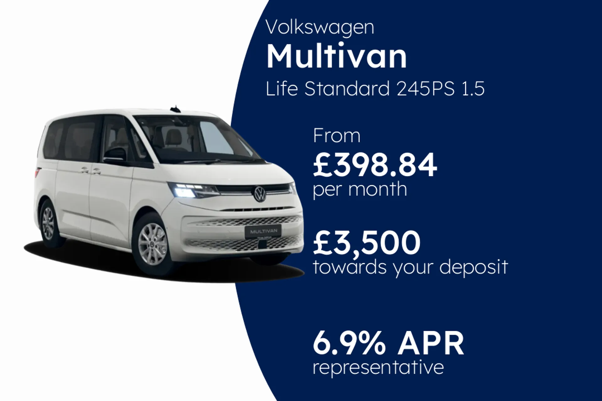 Volkswagen Life Standard 245PS 1.5 eHybris 6-Speed DSG 4MOTION PCP Finance Offer From £398.84 Per Month