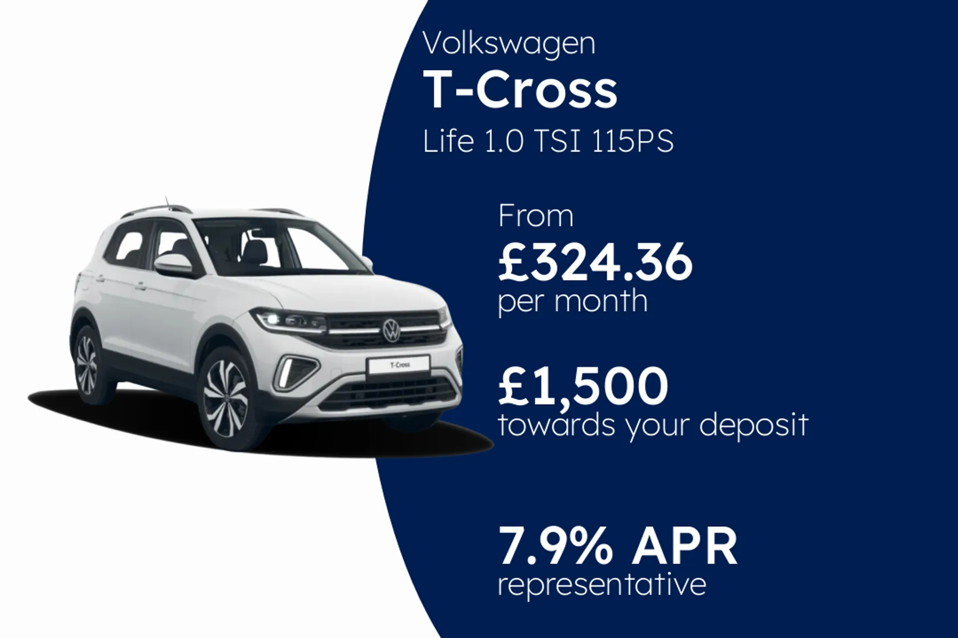 Volkswagen Life 1.0 TSI 115PS 6-speed Manual 5 Door
 PCP Finance Offer From £324.36 Per Month  