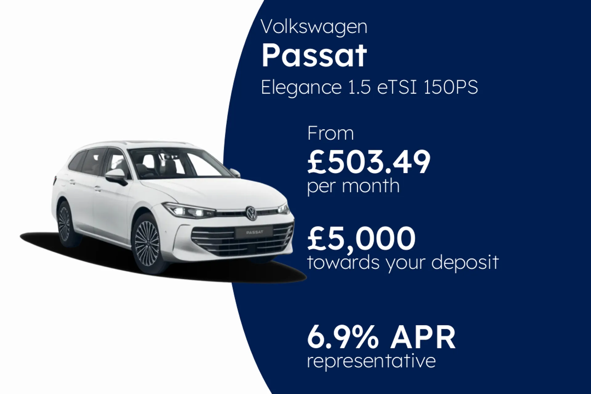 Volkswagen Elegance 1.5 eTSI 150PS 7-speed DSG 5 Door PCP Finance Offer From £503.49 Per Month