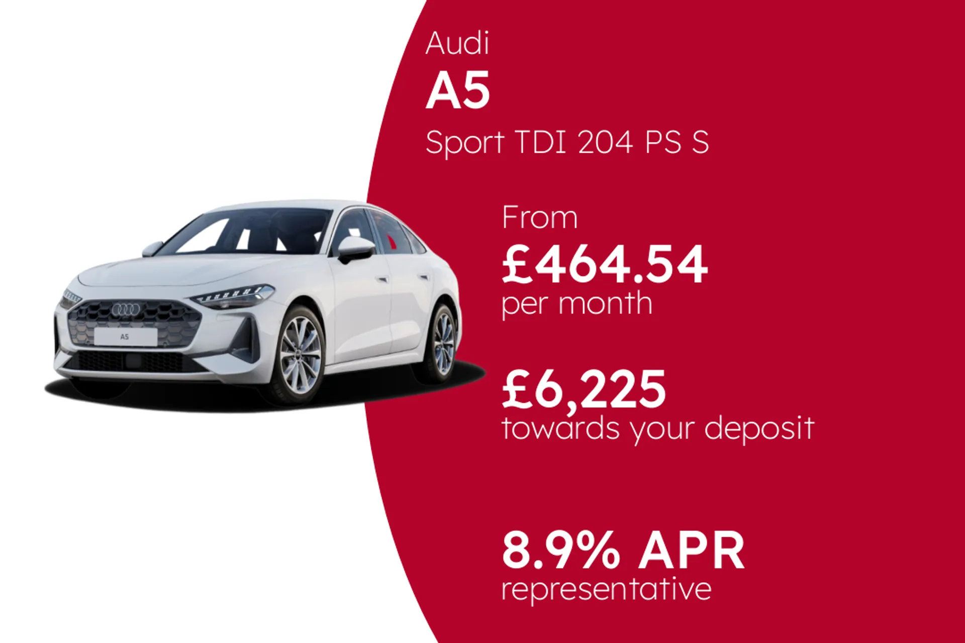 Audi Sport TDI 204 PS S tronic (Metallic Paint) PCP Finance Offer From £464.54 Per Month  