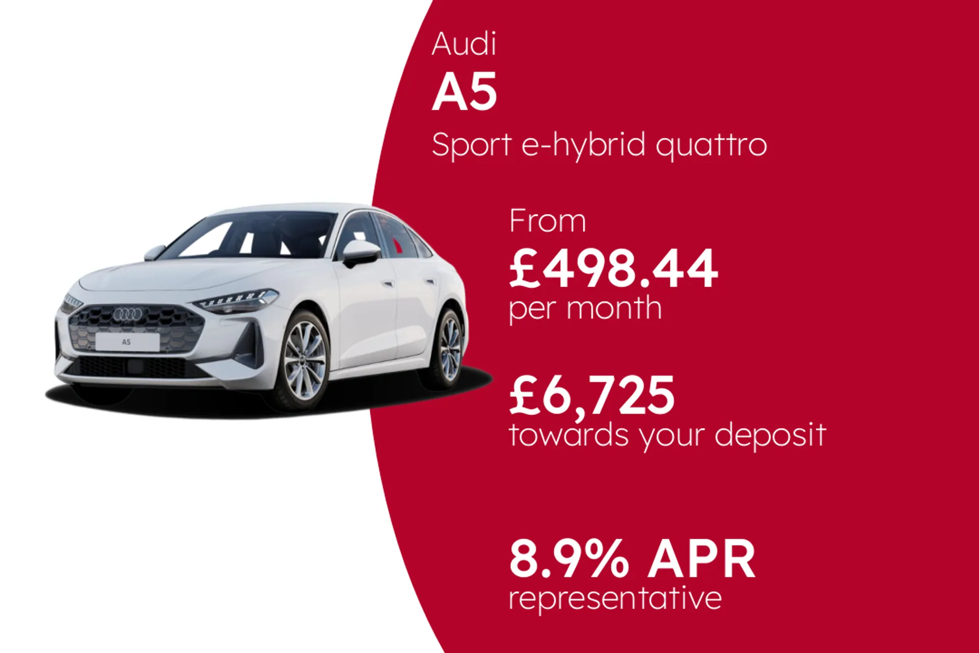 Audi Sport e-hybrid quattro 299 PS S tronic PCP Finance Offer From £498.44 Per Month  