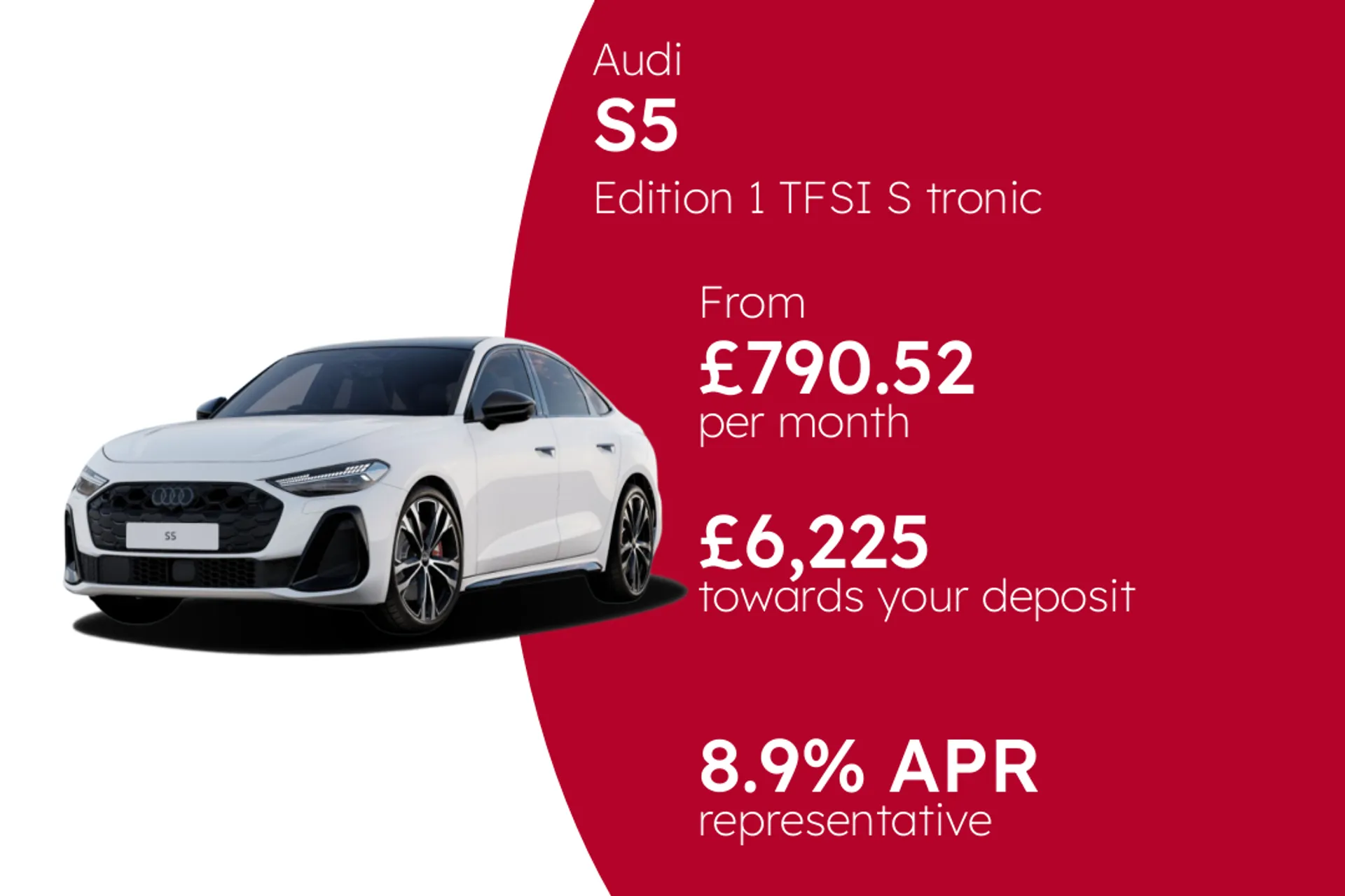 Audi Edition 1 TFSI S tronic (Metallic Paint) PCP Finance Offer From £790.52 Per Month  