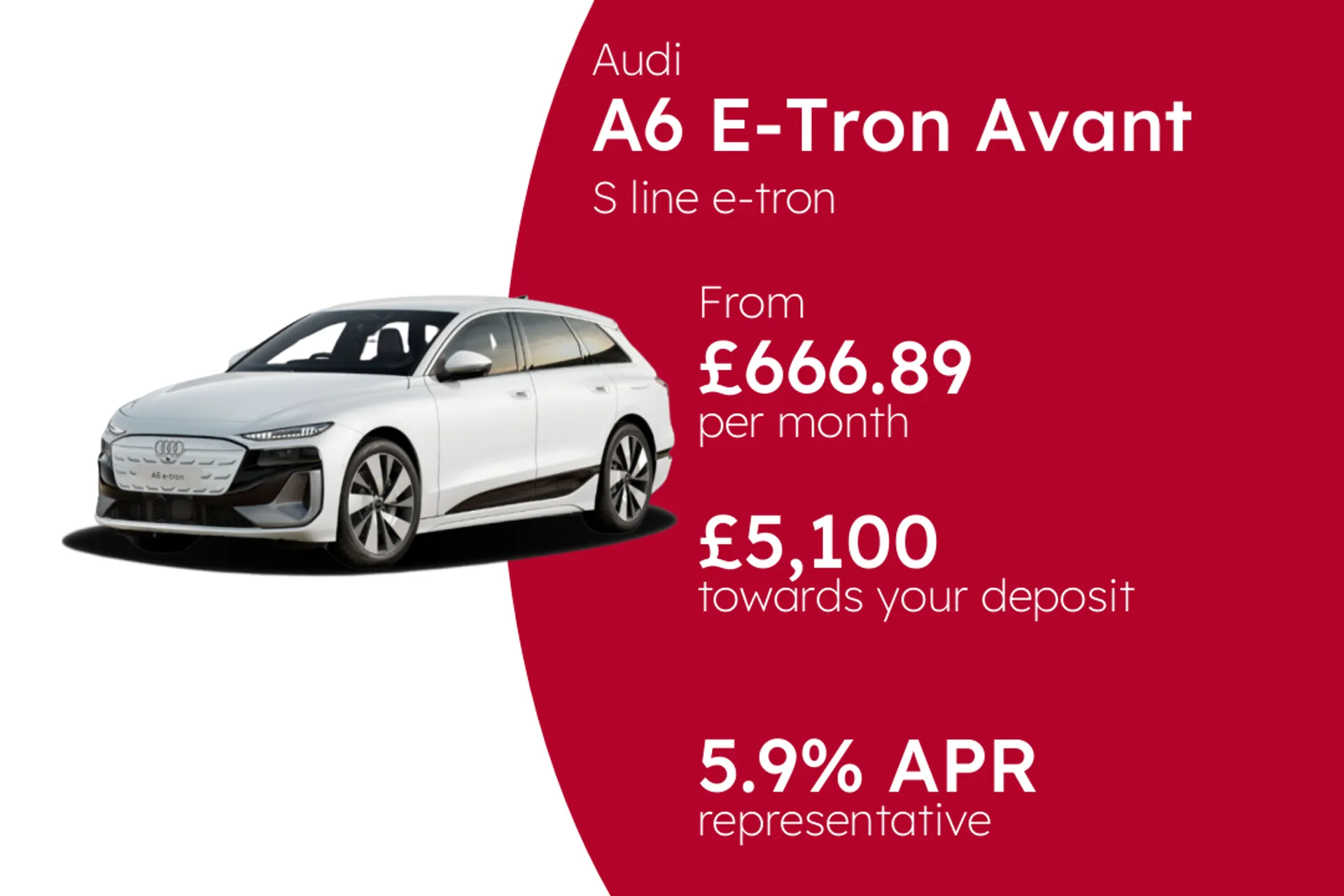 Audi S line e-tron  PCP Finance Offer From £666.89 Per Month  