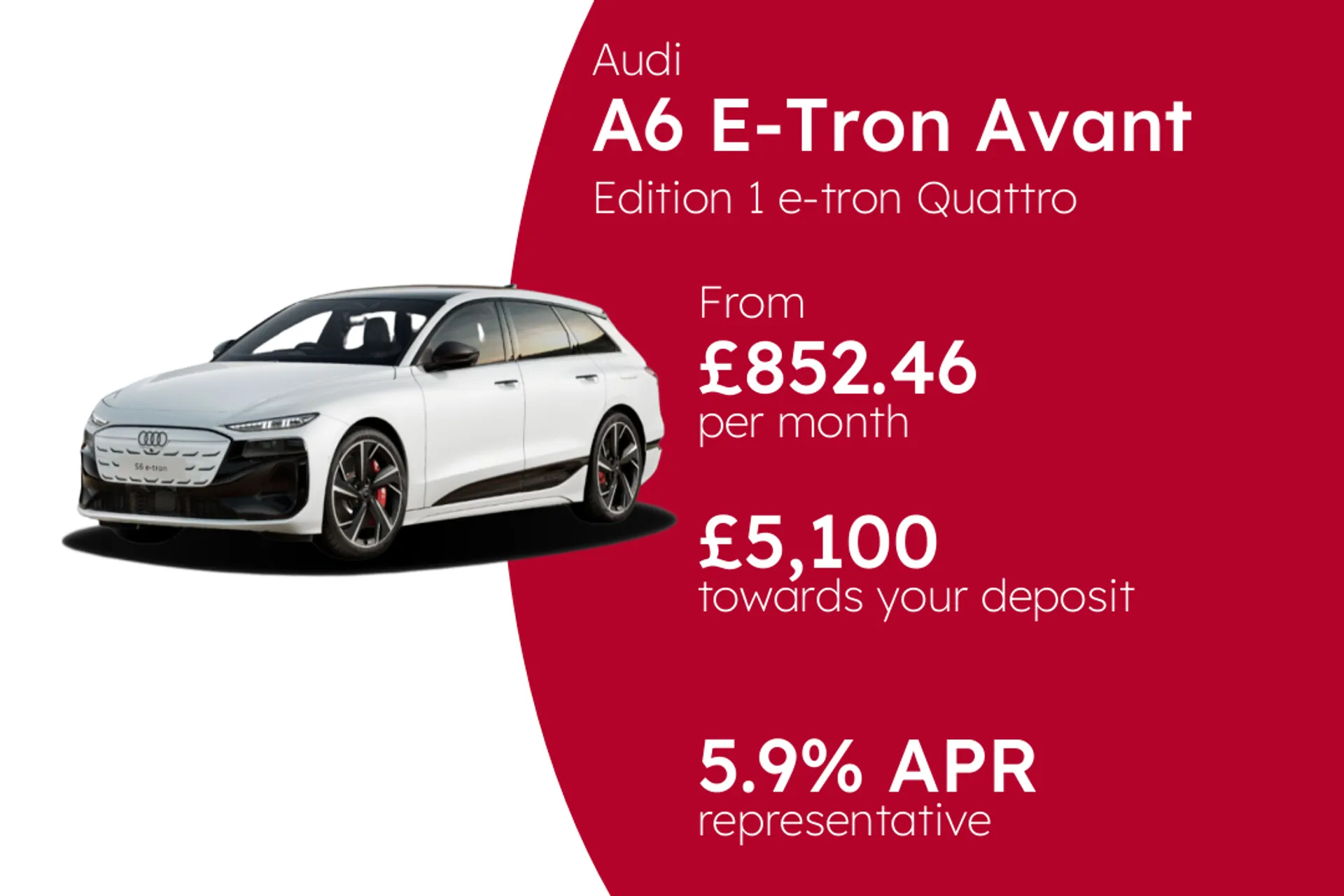 Audi Edition 1 e-tron Quattro  PCP Finance Offer From £852.46 Per Month  