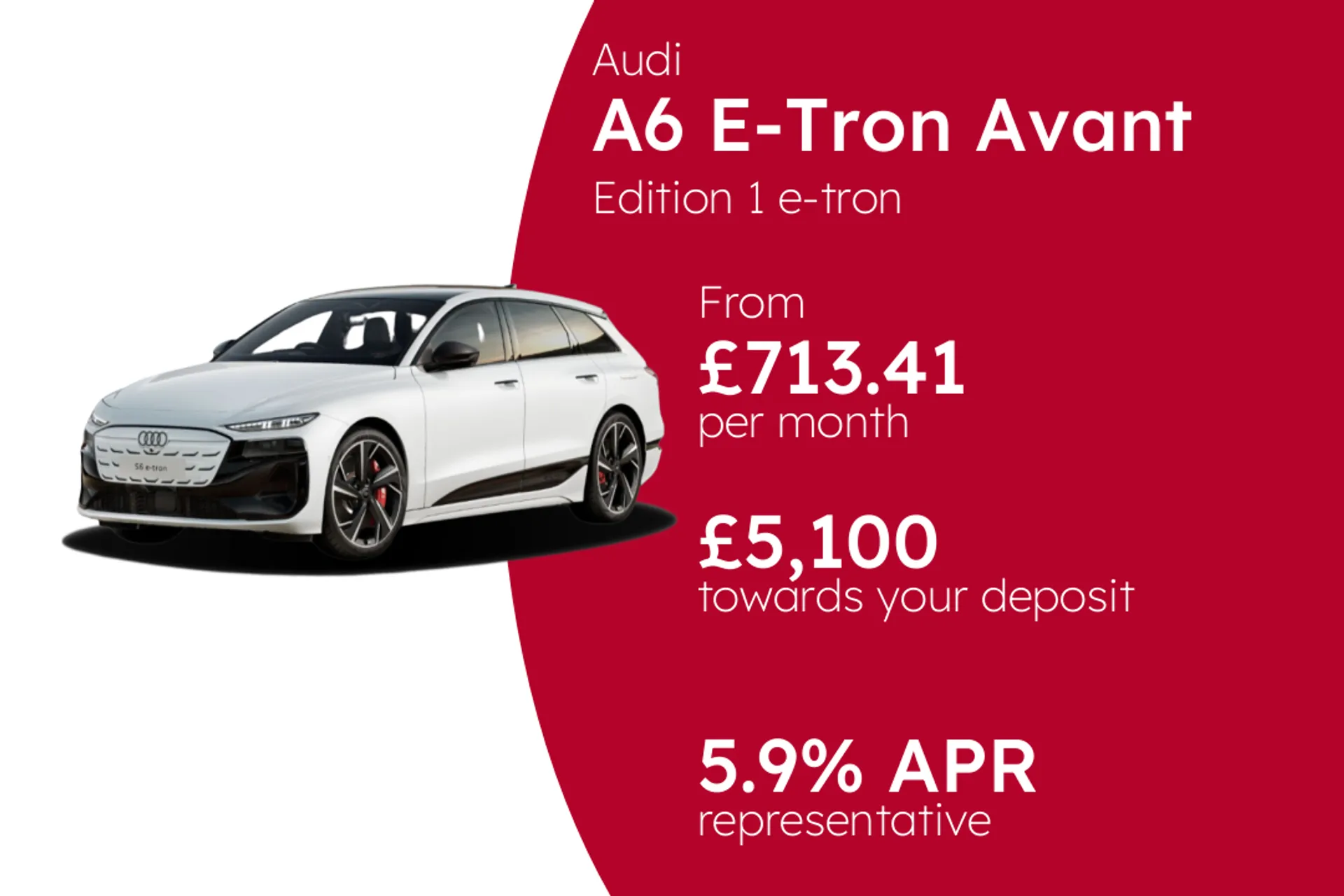 Audi Edition 1 e-tron  PCP Finance Offer From £713.41 Per Month  