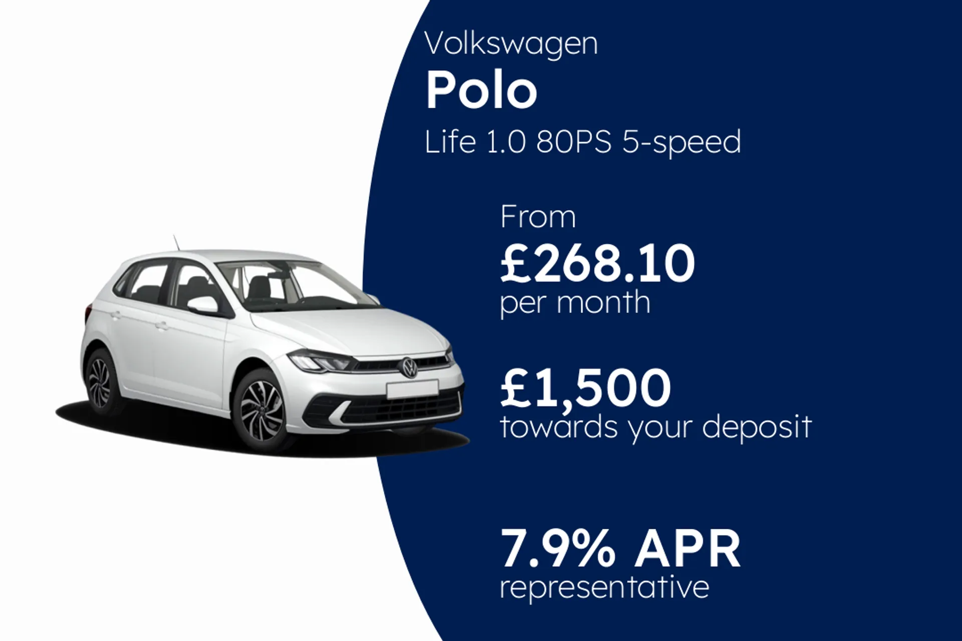 Volkswagen Life 1.0 80PS 5-speed Manual 5 Door PCP Finance Offer From £268.10 Per Month  