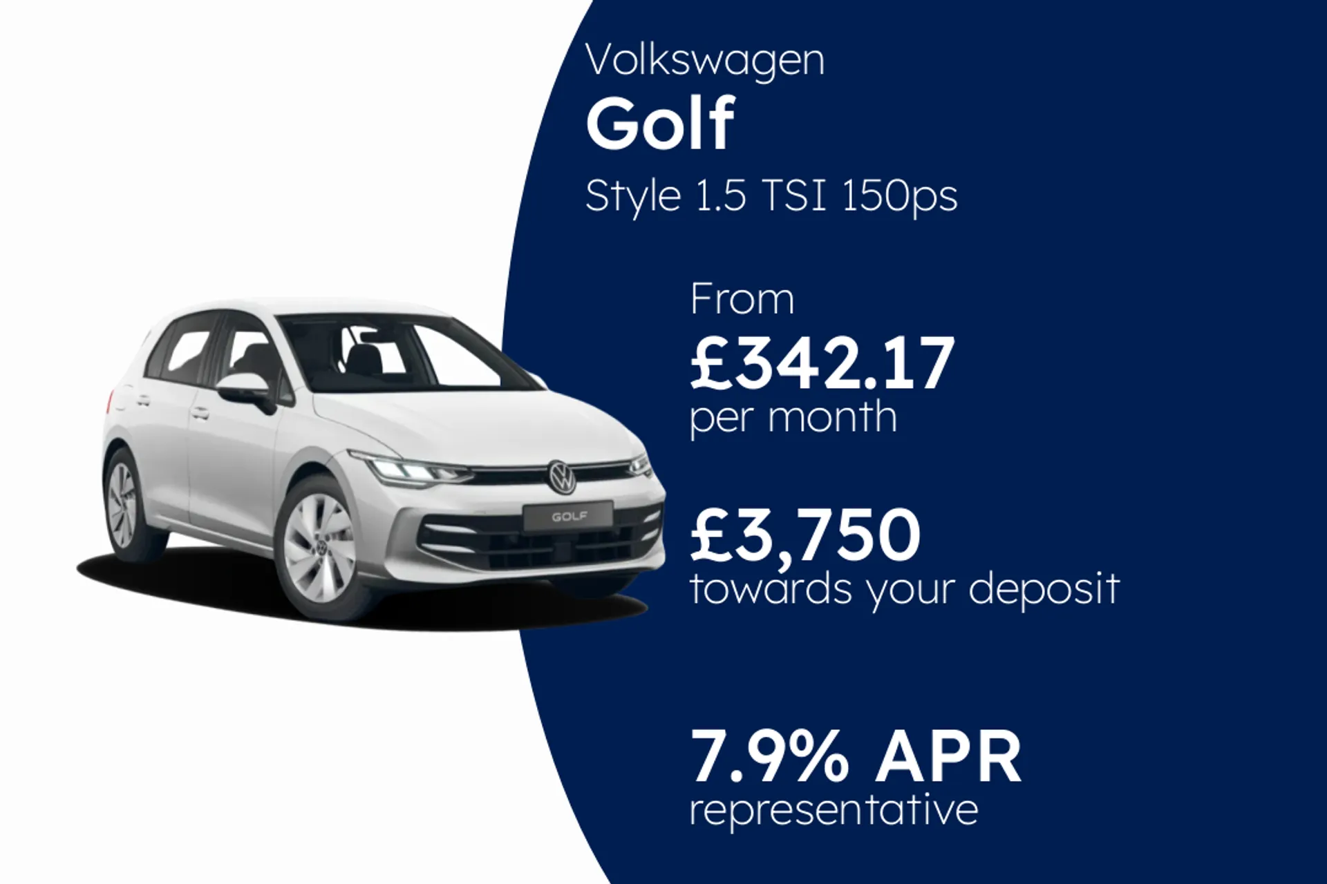 Volkswagen Style 1.5 TSI 150ps 6-Speed Manual 5 Door PCP Finance Offer From £342.17 Per Month  