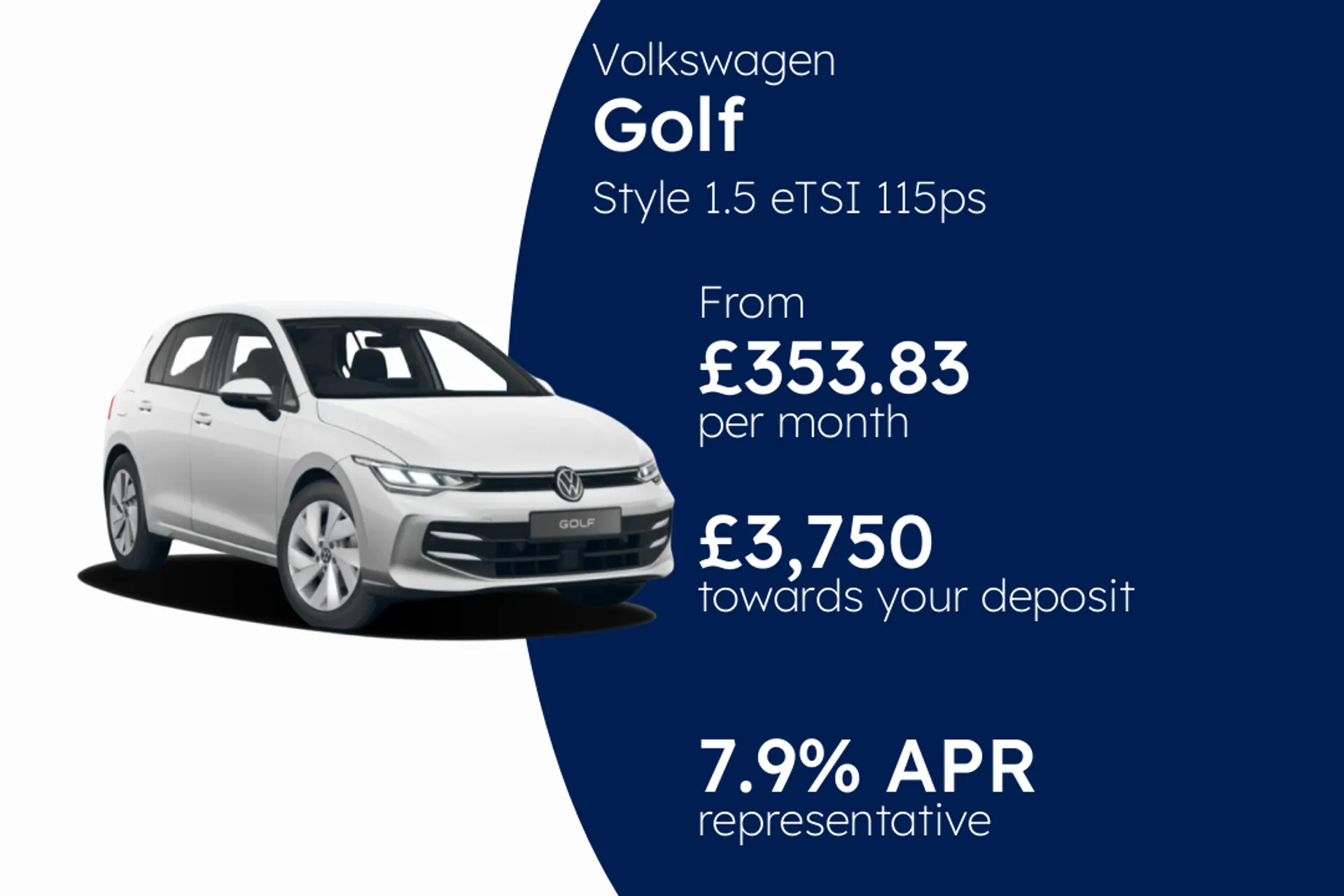 Volkswagen Style 1.5 eTSI 115ps 7-Speed DSG 5 Door PCP Finance Offer From £353.83 Per Month  