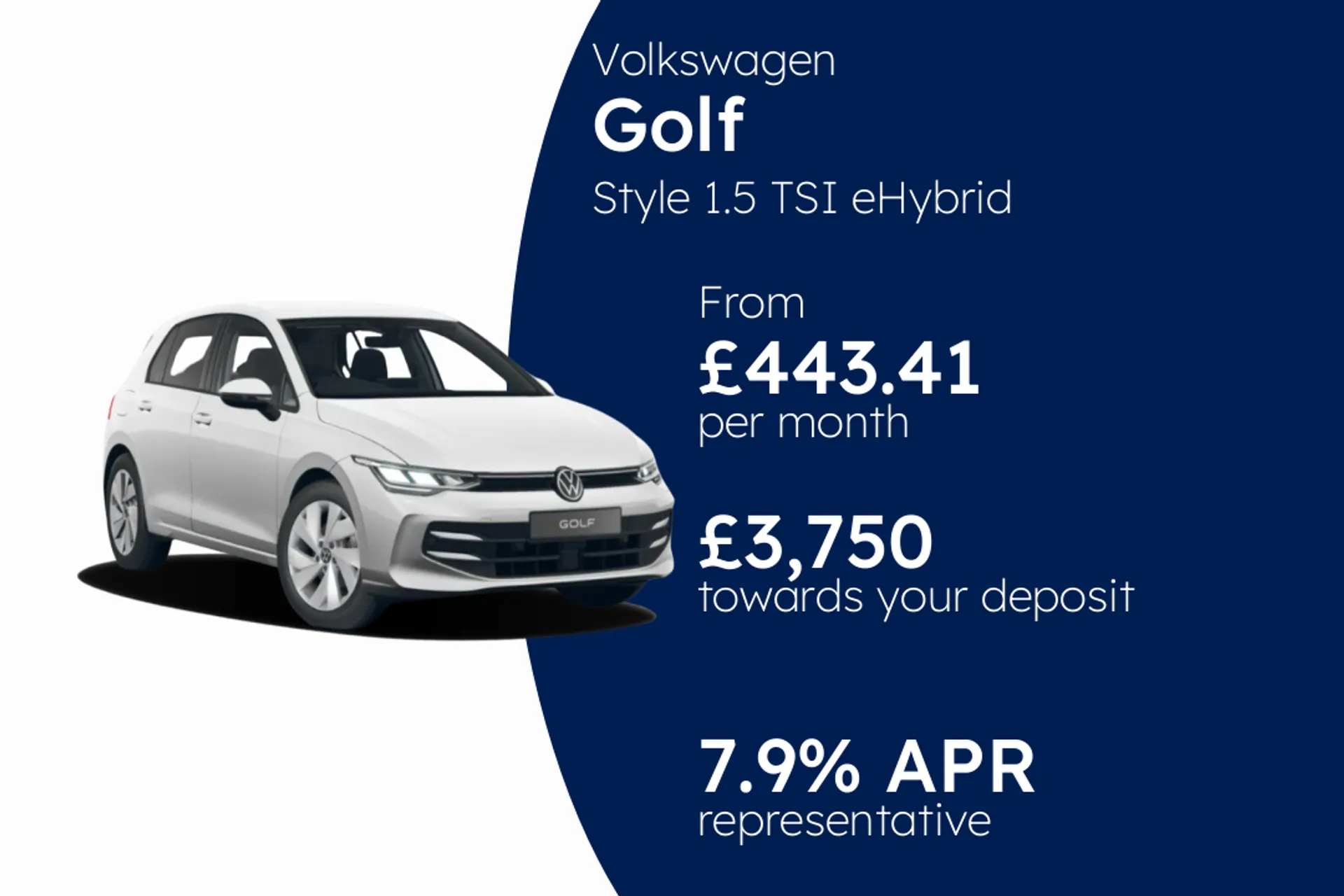 Volkswagen Style 1.5 TSI eHybrid 204ps 6-Speed DSG 5 Door PCP Finance Offer From £443.41 Per Month  