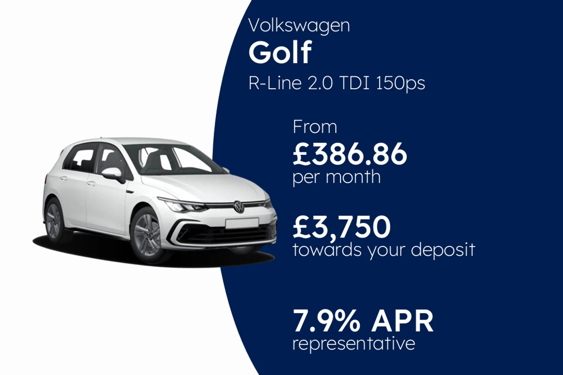 Volkswagen R-Line 2.0 TDI 150ps 7-Speed DSG 5 Door PCP Finance Offer From £386.86 Per Month  