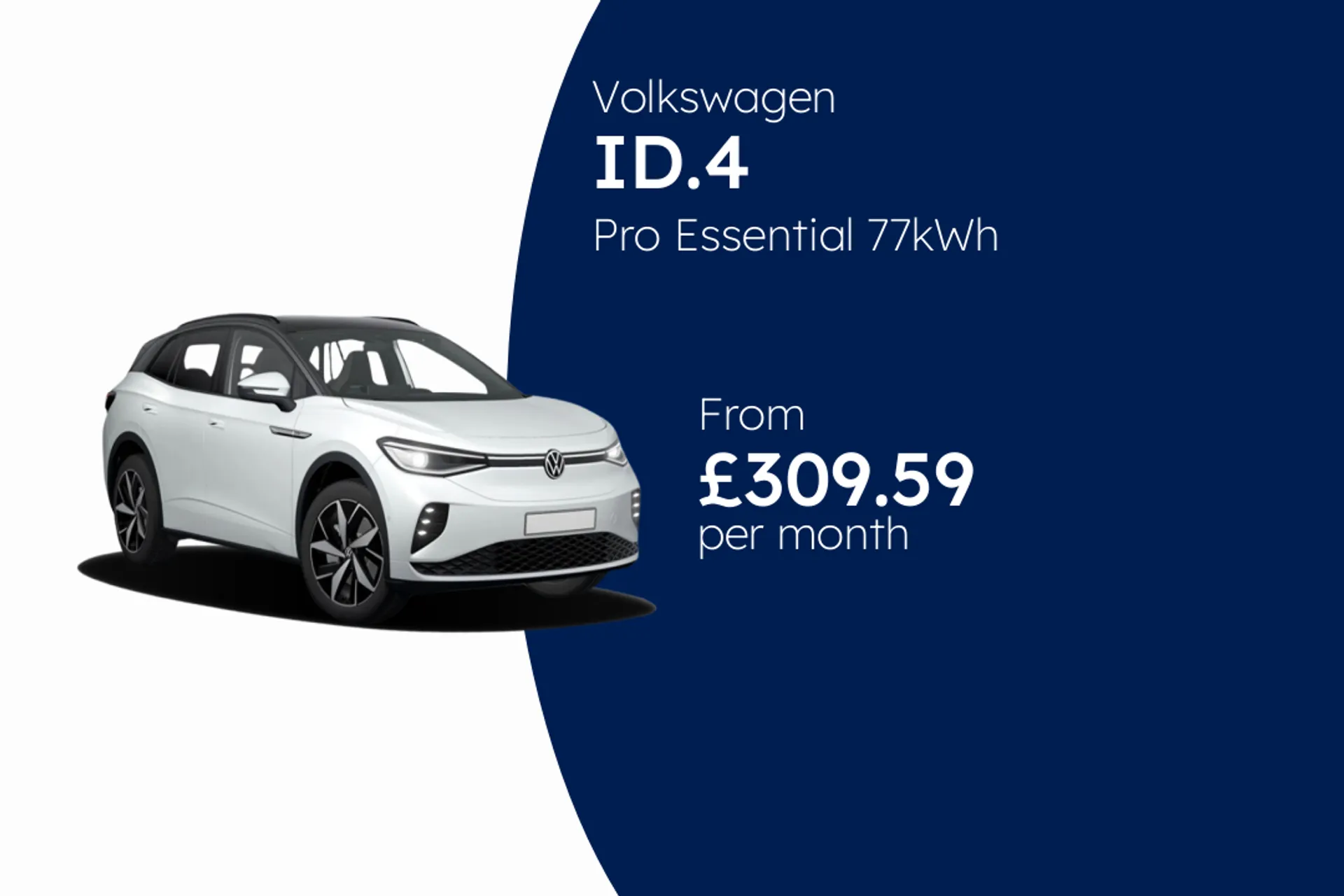 Volkswagen Pro Essential 77kWh 286PS 1-speed automatic 5 Door BCH Finance Offer From £309.59 Per Month  