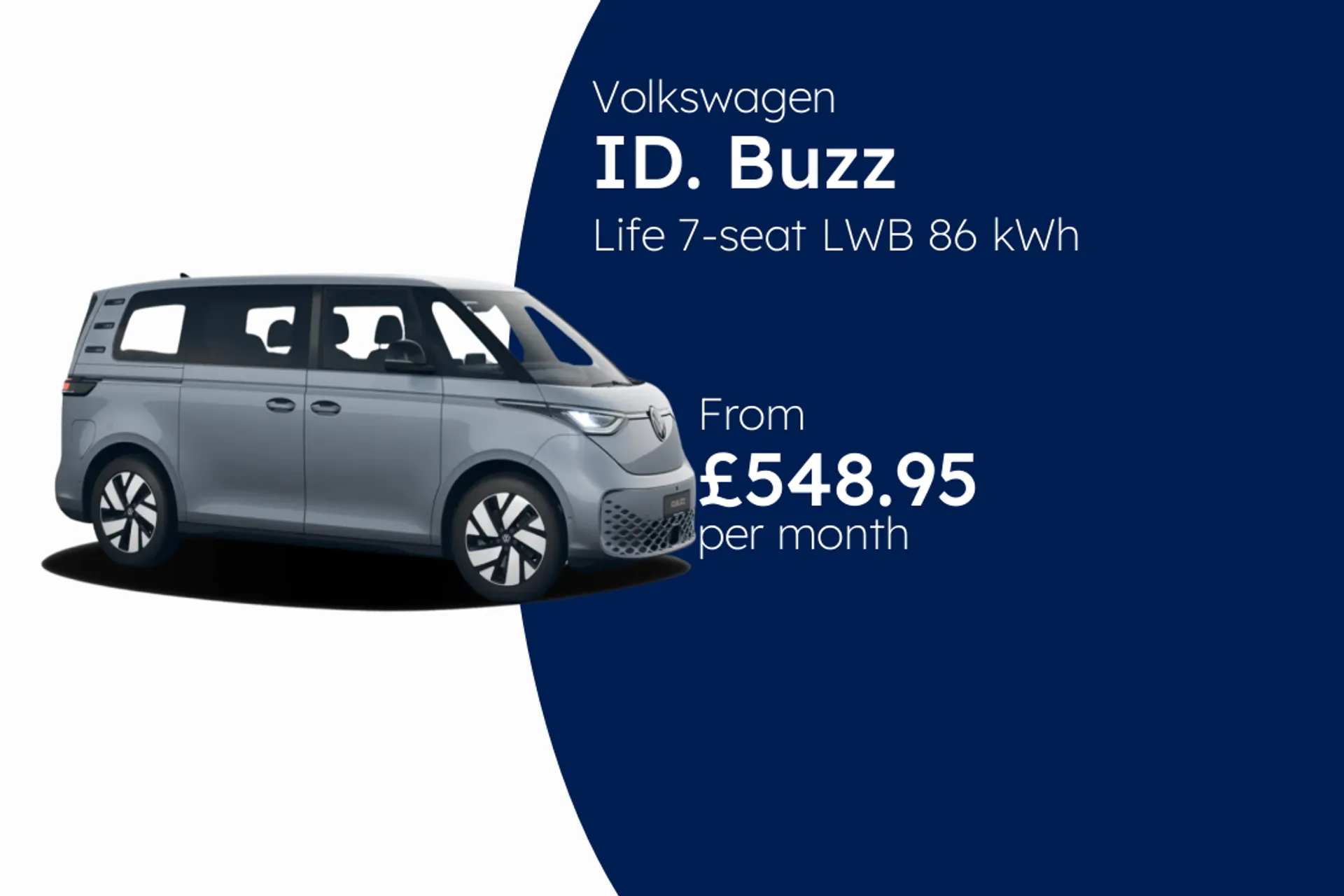 Volkswagen Life 7-seat LWB 86 kWh Pro 286 PS Electric 1 Speed BCH Finance Offer From £548.95 Per Month