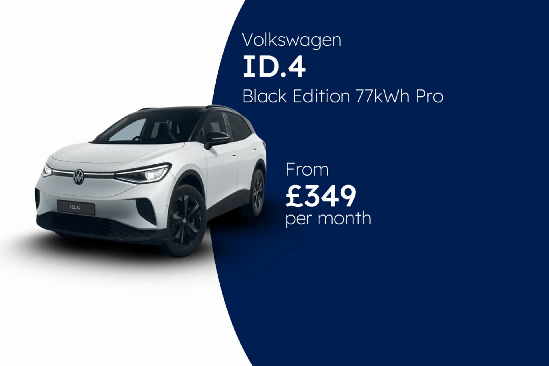 Volkswagen Black Edition 77kWh Pro 286PS  1-speed automatic 5 Door BCH Finance Offer From £349.00 Per Month  