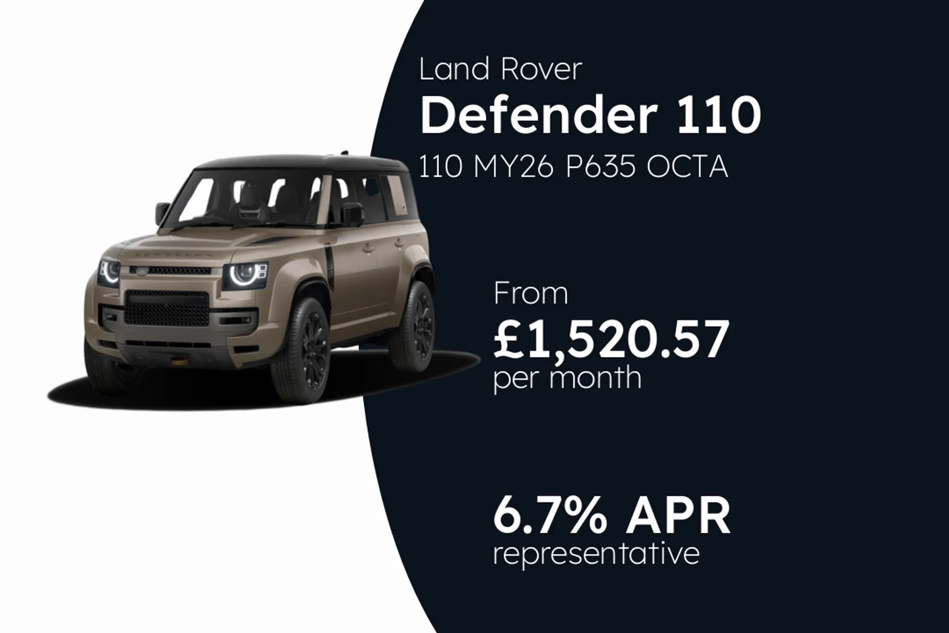 Land Rover 110 MY26 P635 OCTA PCP Finance Offer From £1520.57 Per Month  