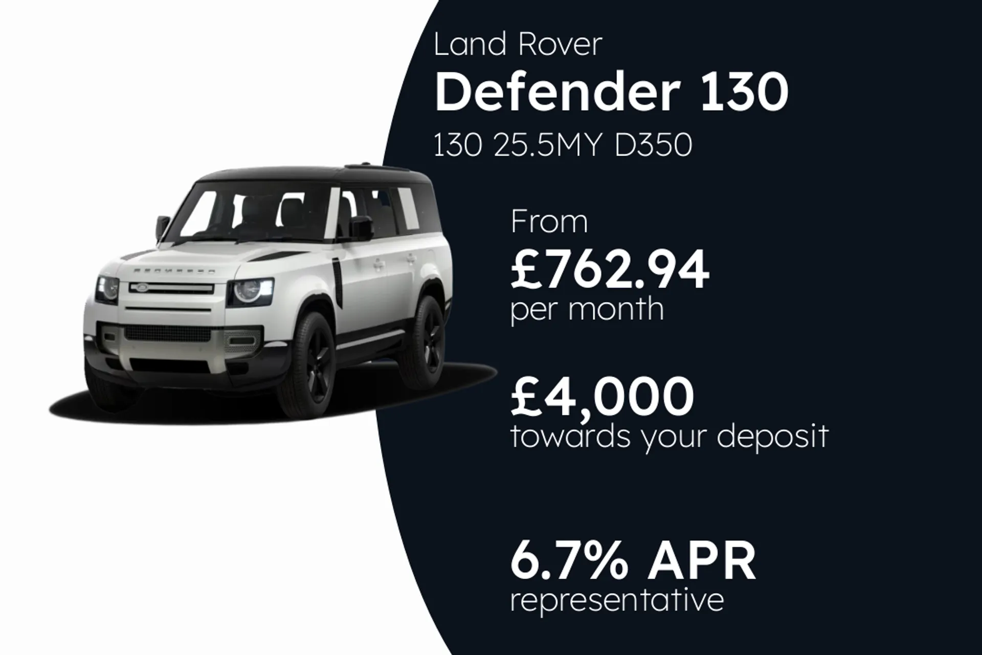 Land Rover 130 25.5MY D350 X-Dynamic HSE [8 Seat] PCP Finance Offer From £762.94 Per Month  