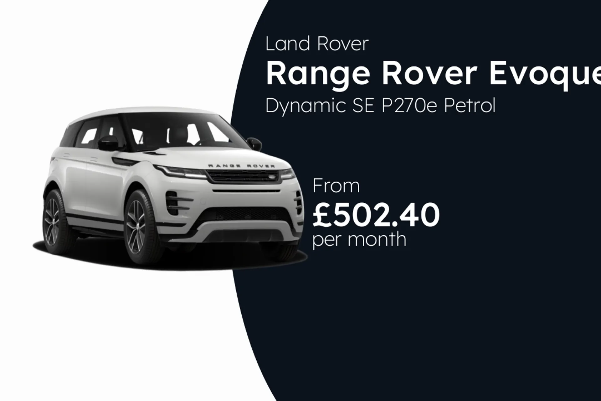 Land Rover Dynamic SE P270e Petrol Plug-in Hybrid BCH Finance Offer From £502.40 Per Month  