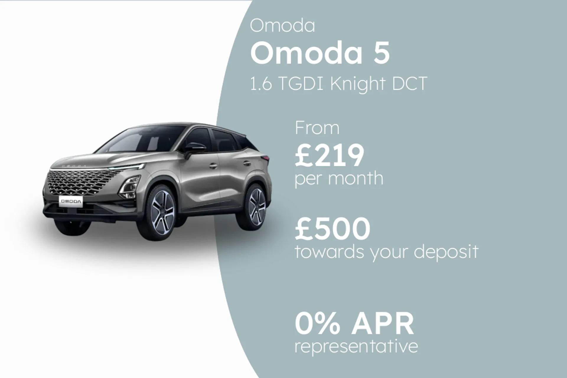 Omoda 1.6 TGDI Knight DCT PCP Finance Offer From £219.00 Per Month