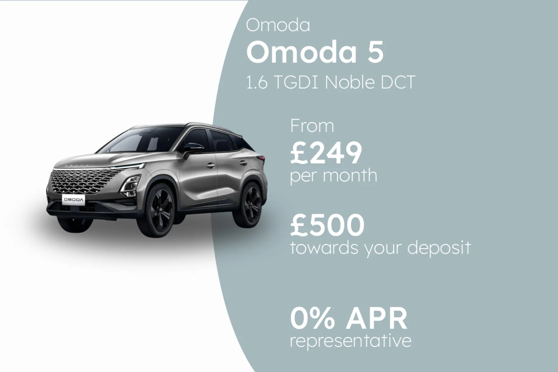 Omoda 1.6 TGDI Noble DCT PCP Finance Offer From £249.00 Per Month