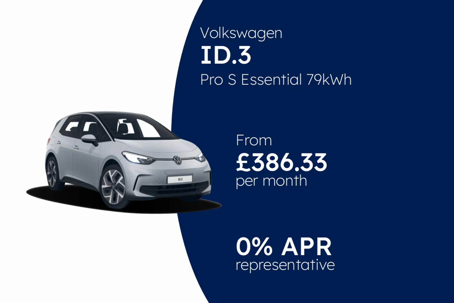 Volkswagen Pro S Essential 79kWh 204PS 1-speed automatic 5 Door PCP Finance Offer From £386.33 Per Month