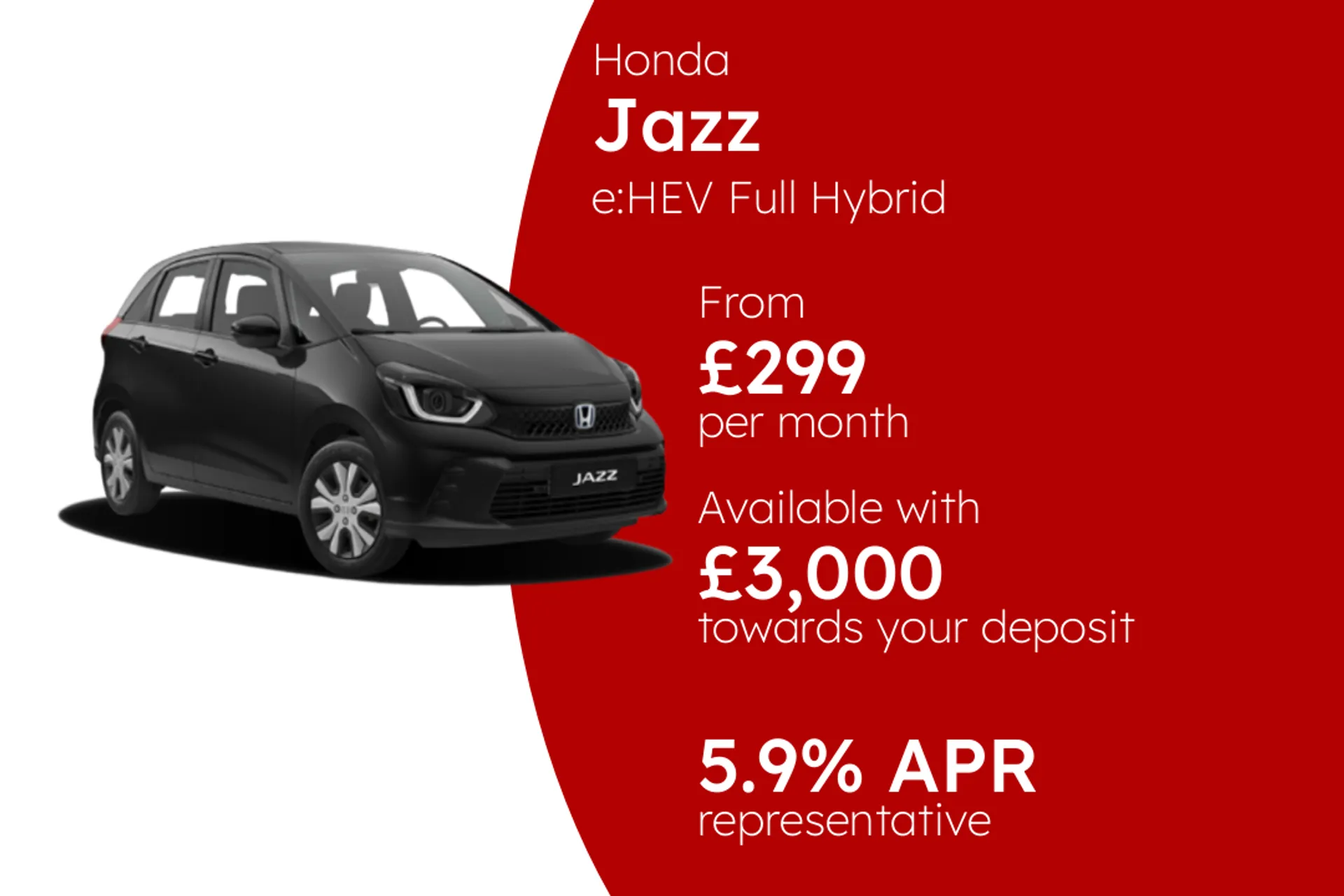 Honda e:HEV Full Hybrid Elegance PCP Finance Offer From £299.00 Per Month  