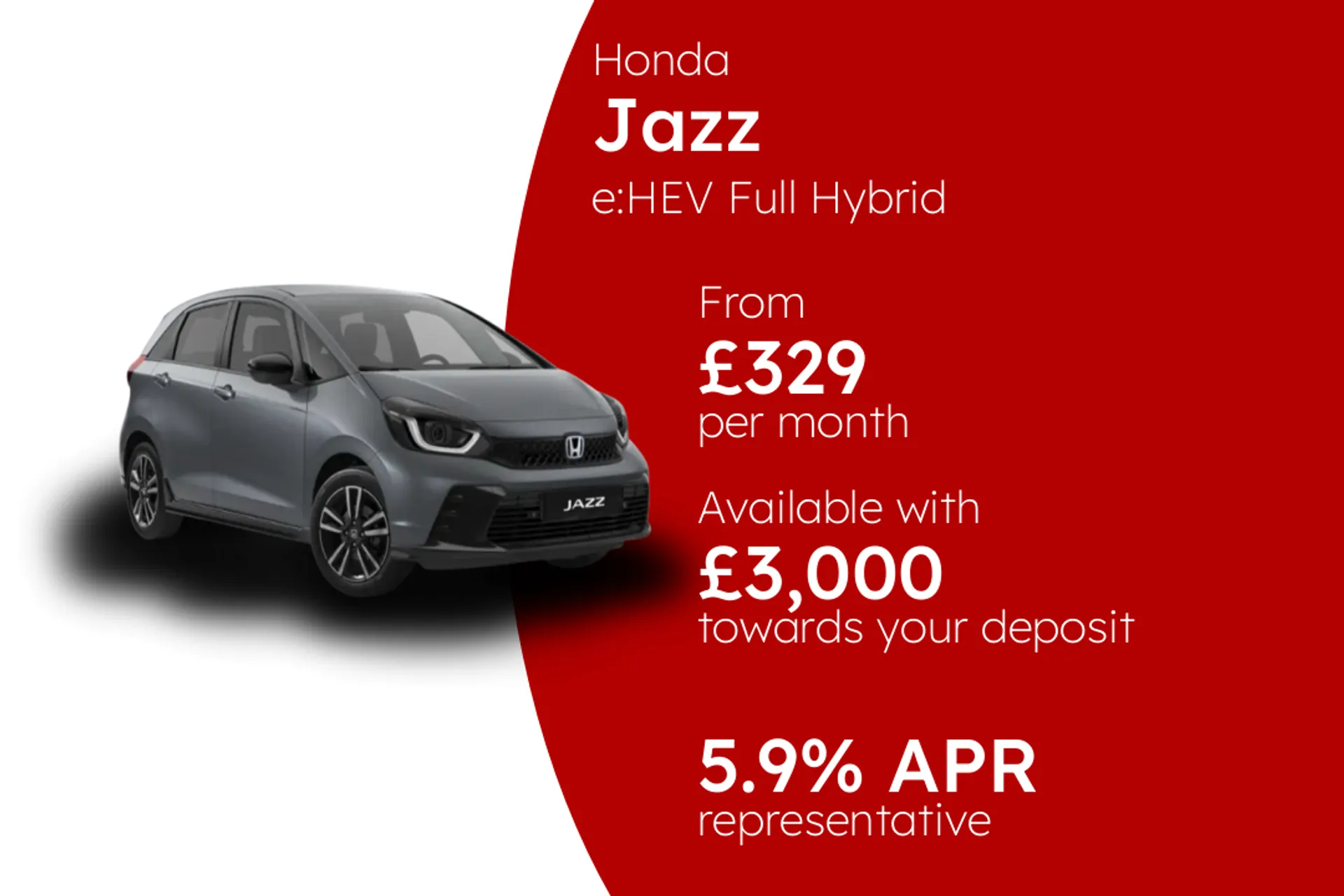 Honda e:HEV Full Hybrid Advance Sport PCP Finance Offer From £329.00 Per Month  