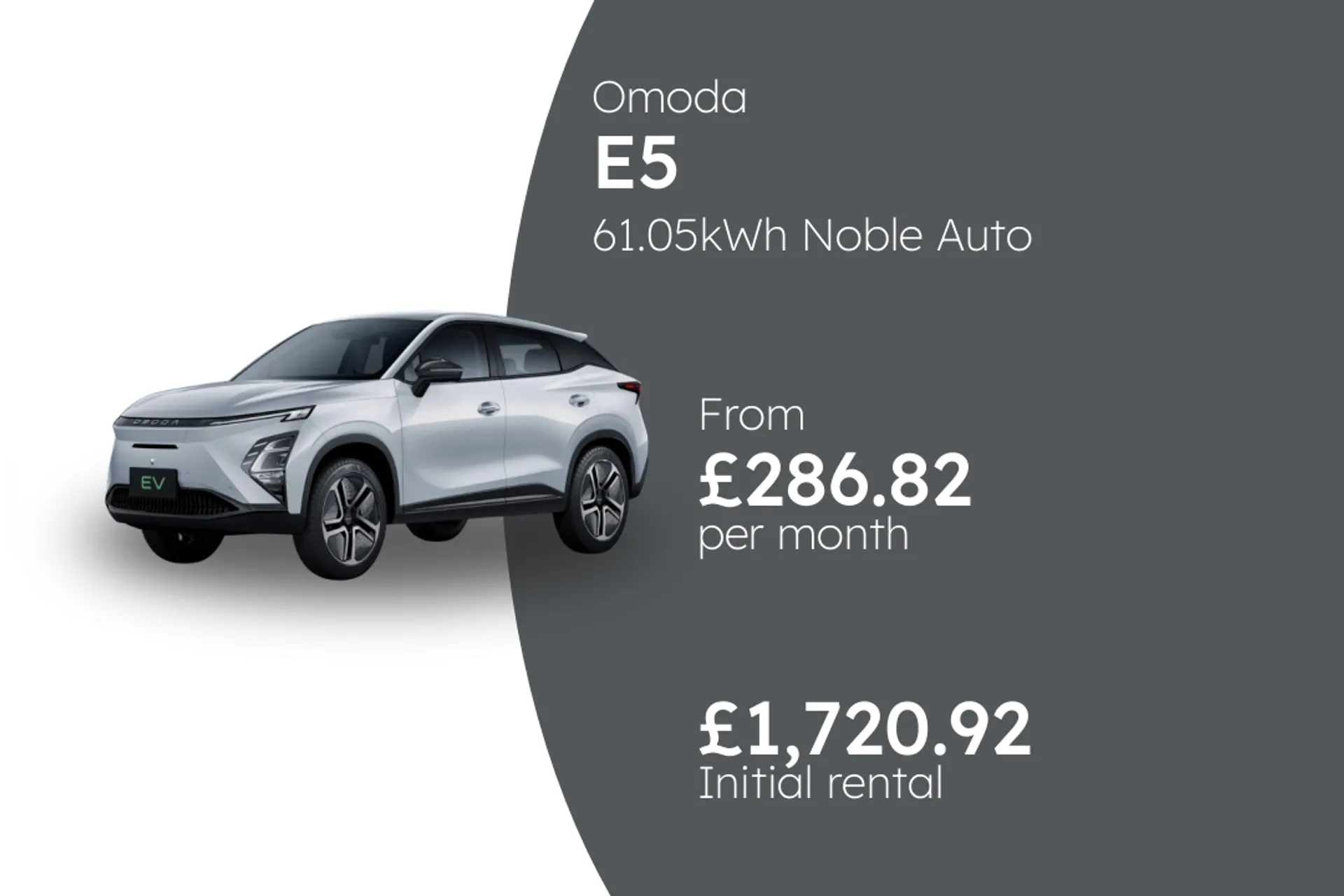 Omoda 61.05kWh Noble Auto BCH Finance Offer From £286.82 Per Month  